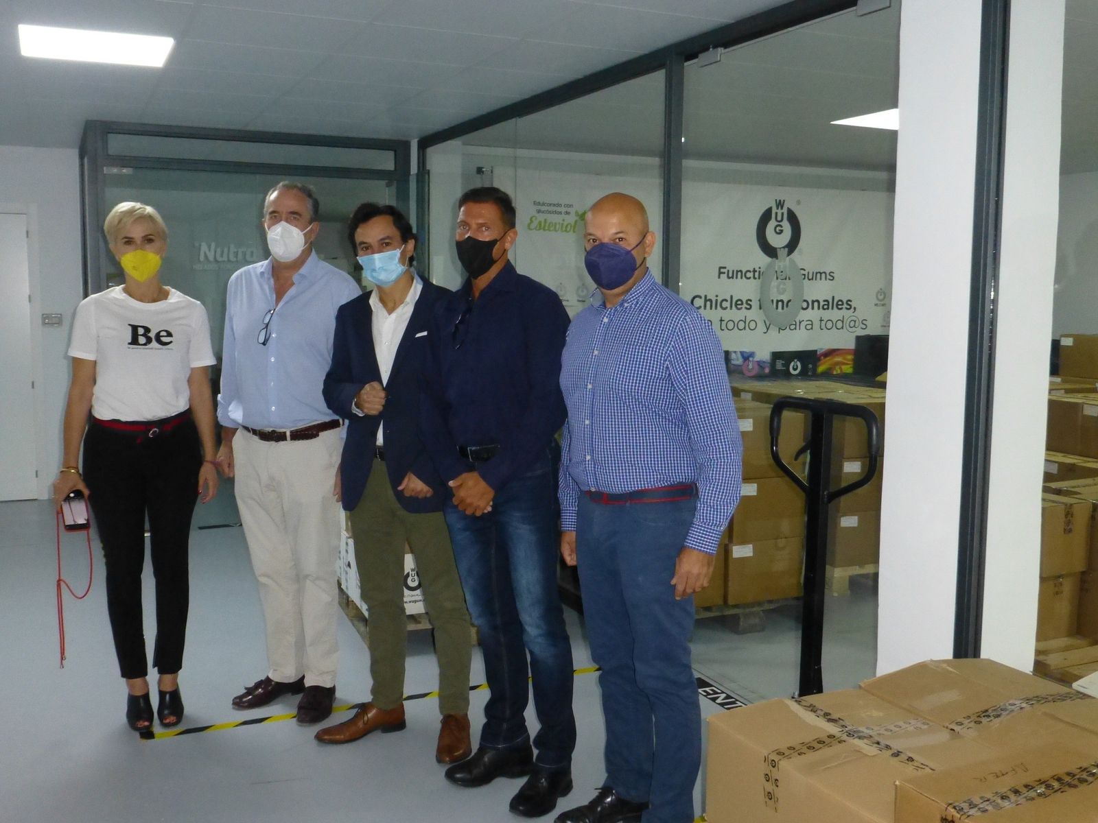 Un momento de la visita.