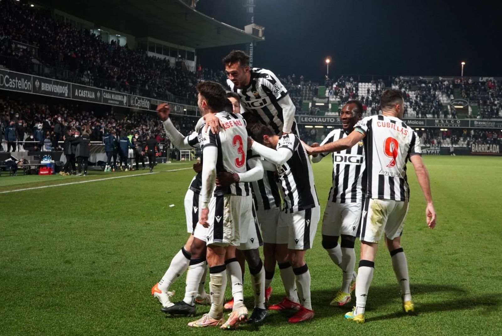 Los jugadores del Castellón celebran un gol en un partido anterior