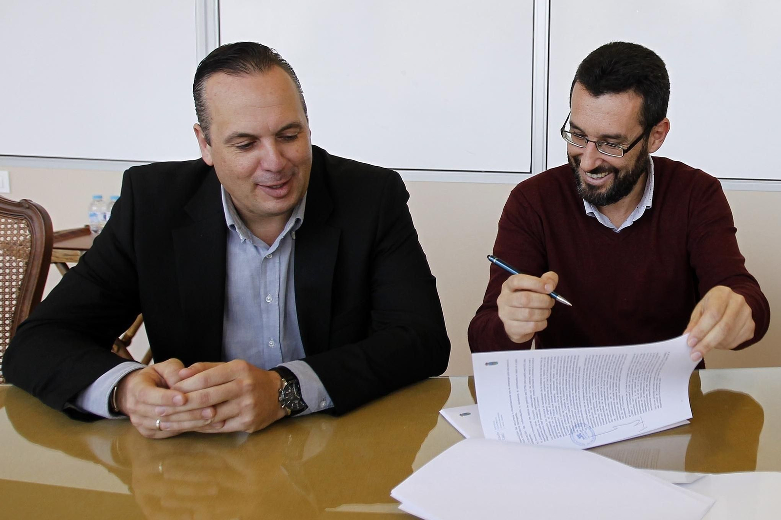 Juan Carlos Ruiz Boix y Juan Franco, en 2016.