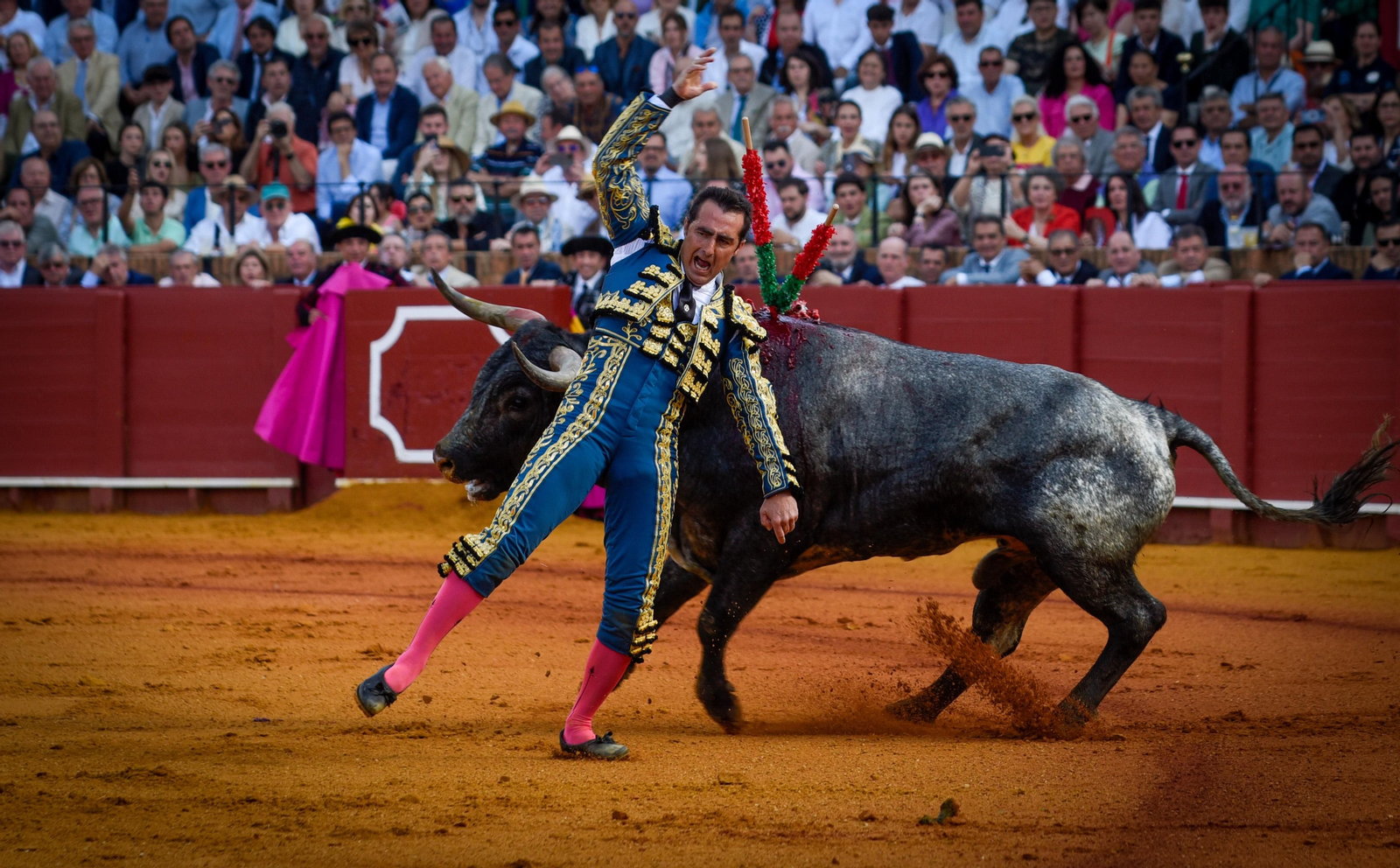 Las imágenes de la corrida de toros de El Fandi, Manuel Escribano y Esaú Fernández