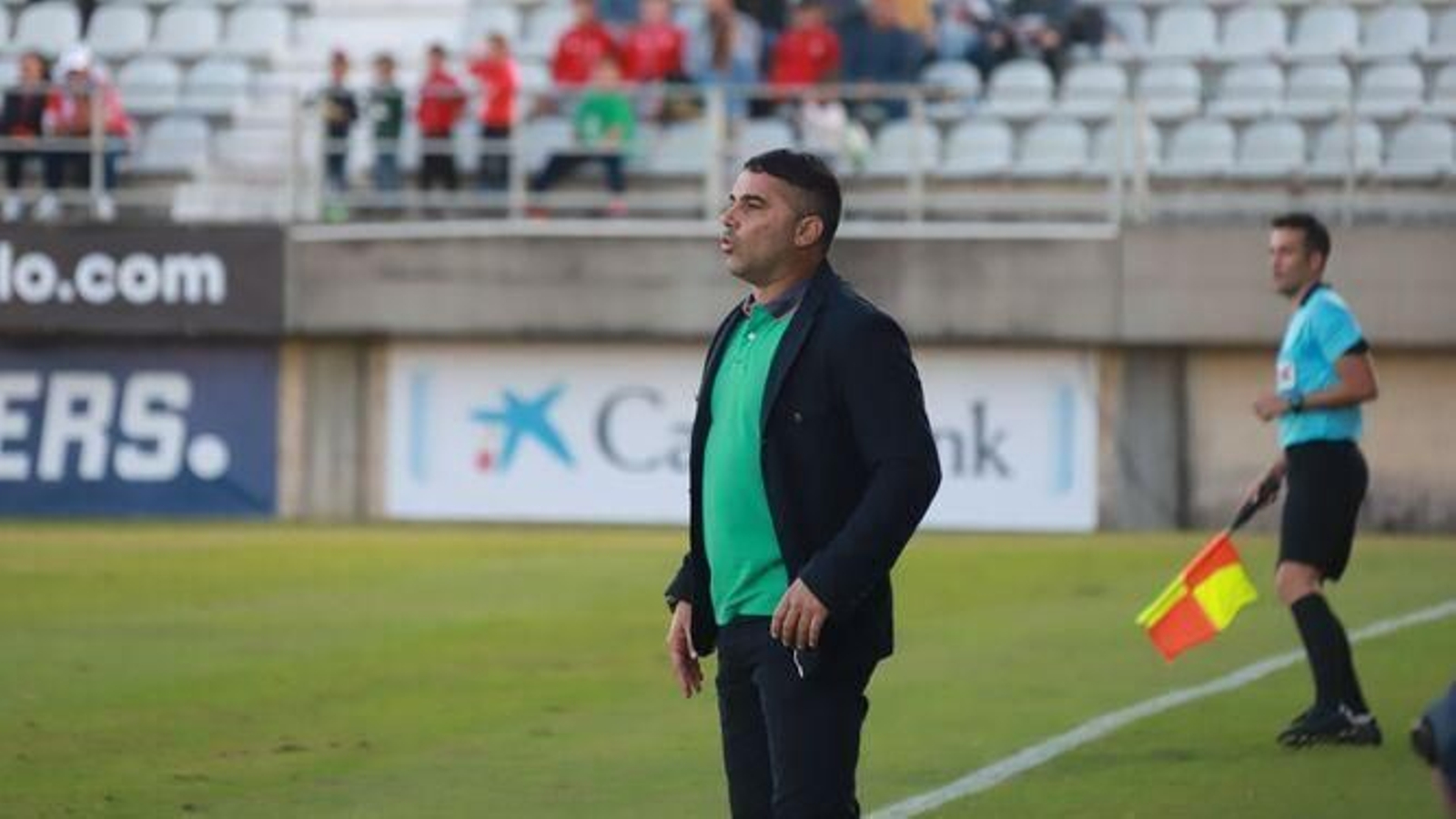 Emilio Fajardo, en la banda del Nuevo Mirador durante su etapa en el Algeciras