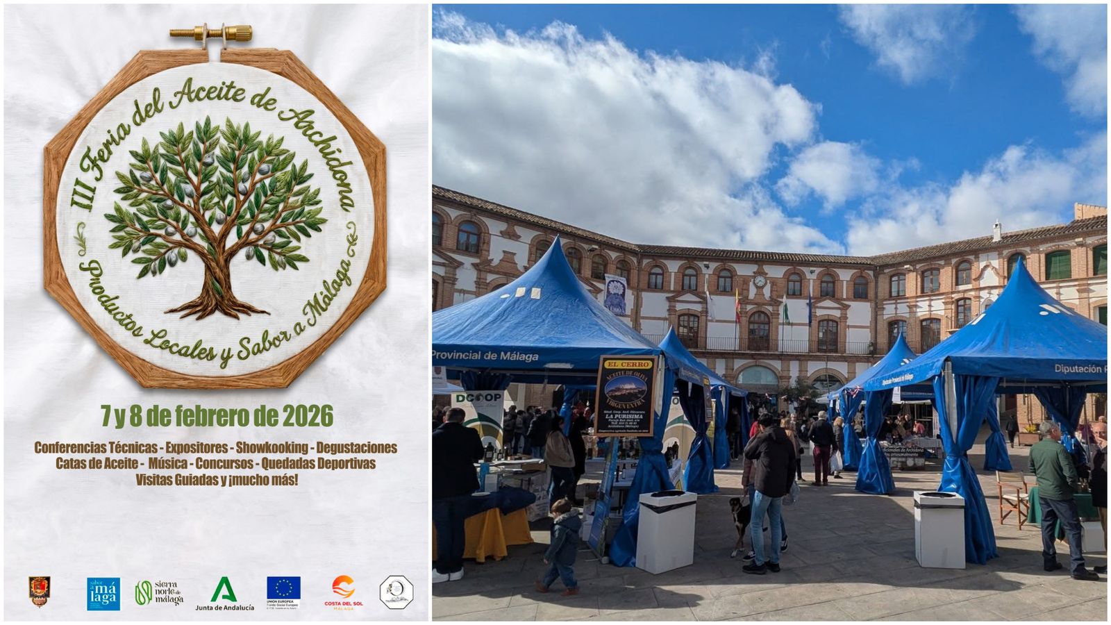 El cartel de esta edición y un momento de la pasada.