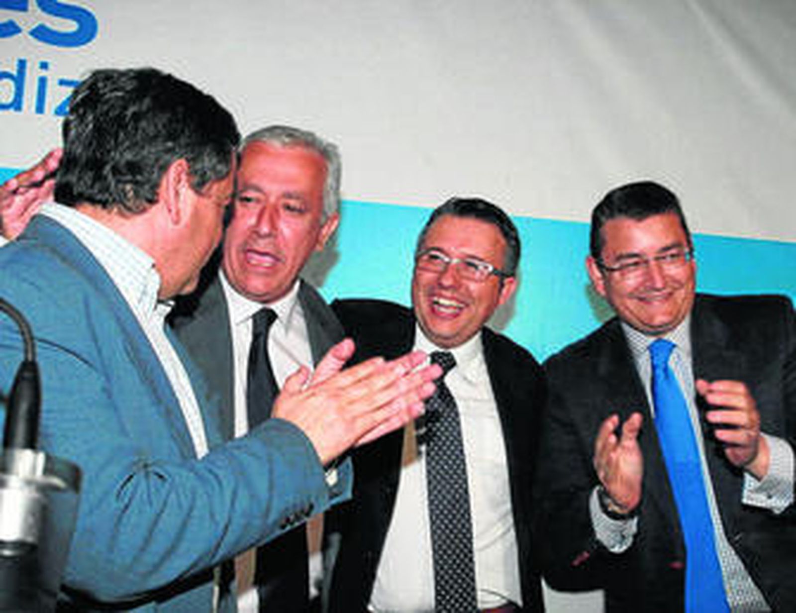 Loaiza, Arenas, Alejandro Sánchez y Sanz, en una imagen tomada en La Línea meses atrás.