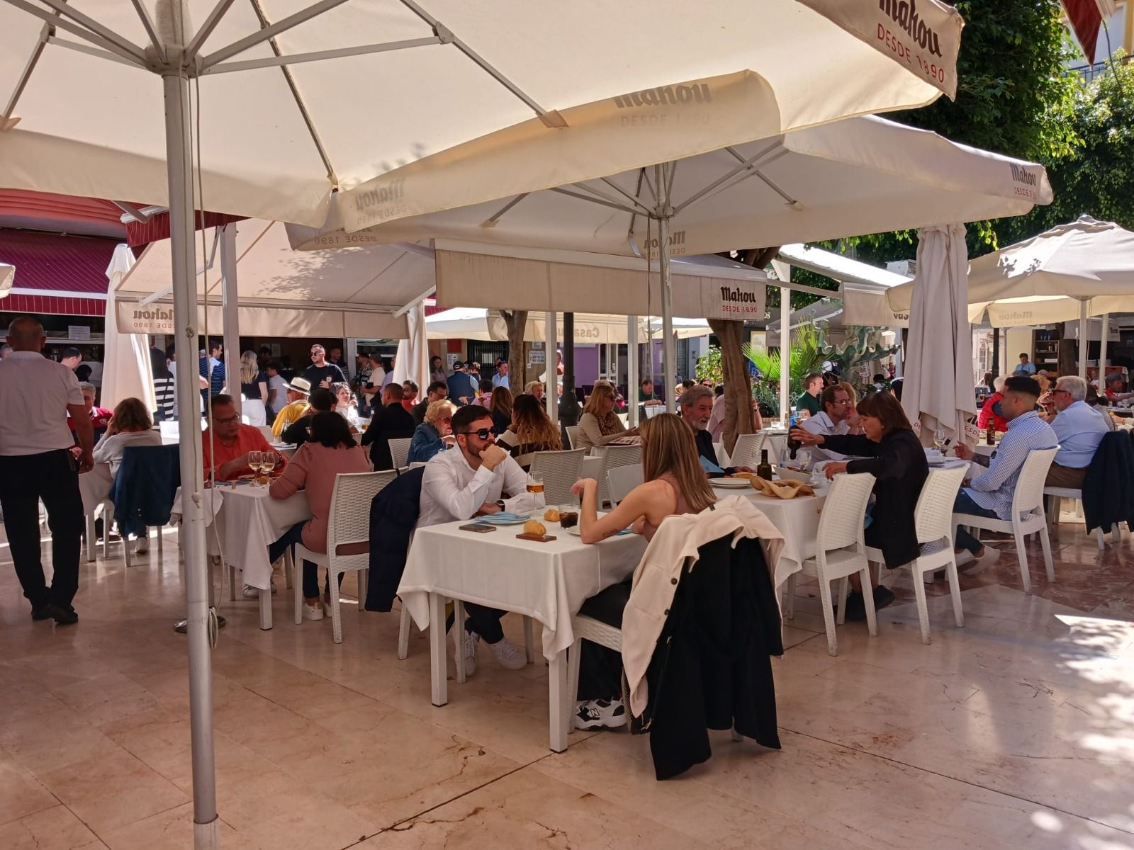 Una terraza de hostelería en Torremolinos.