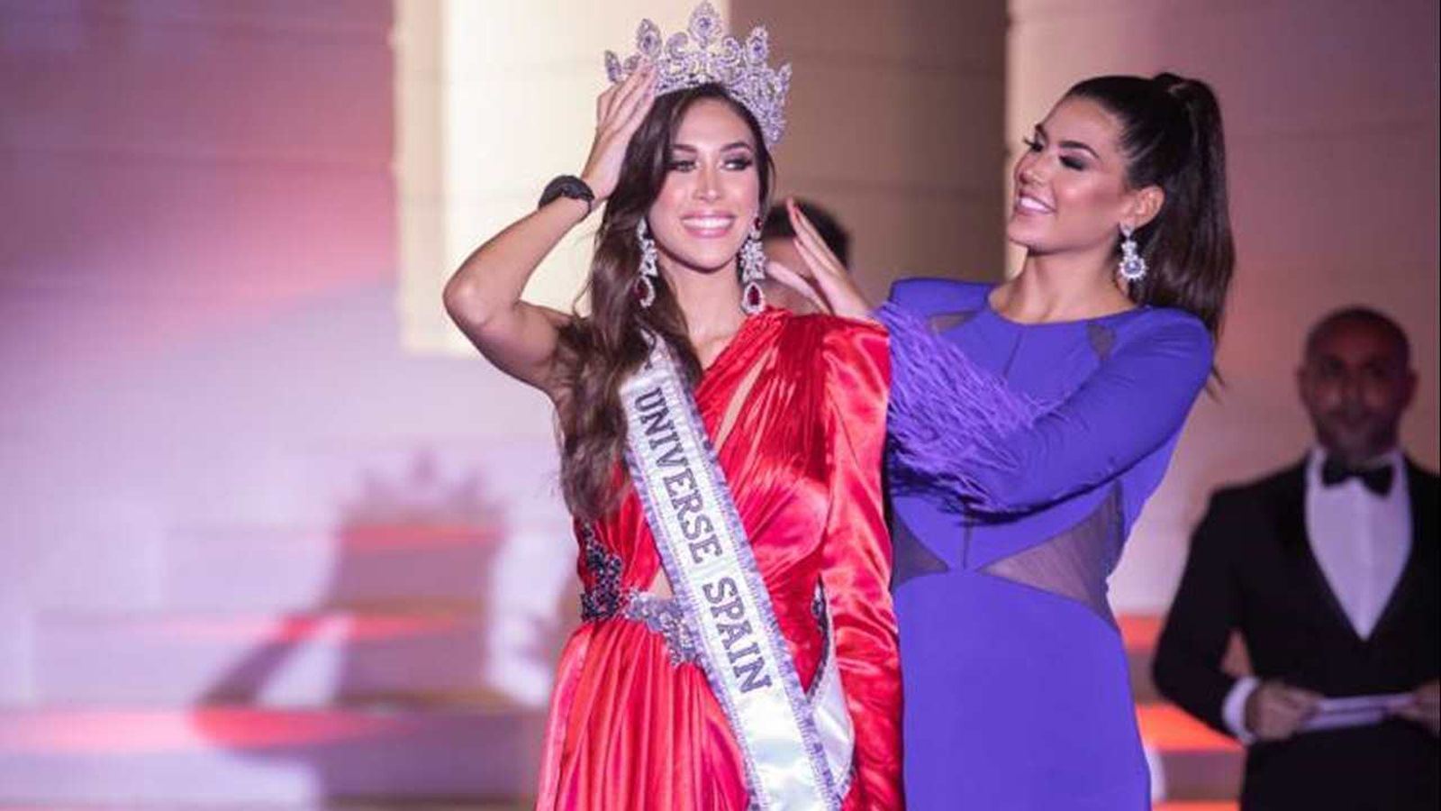 Andrea Martínez, en el momento en que fue coronada 'Miss Universo España 2020'.