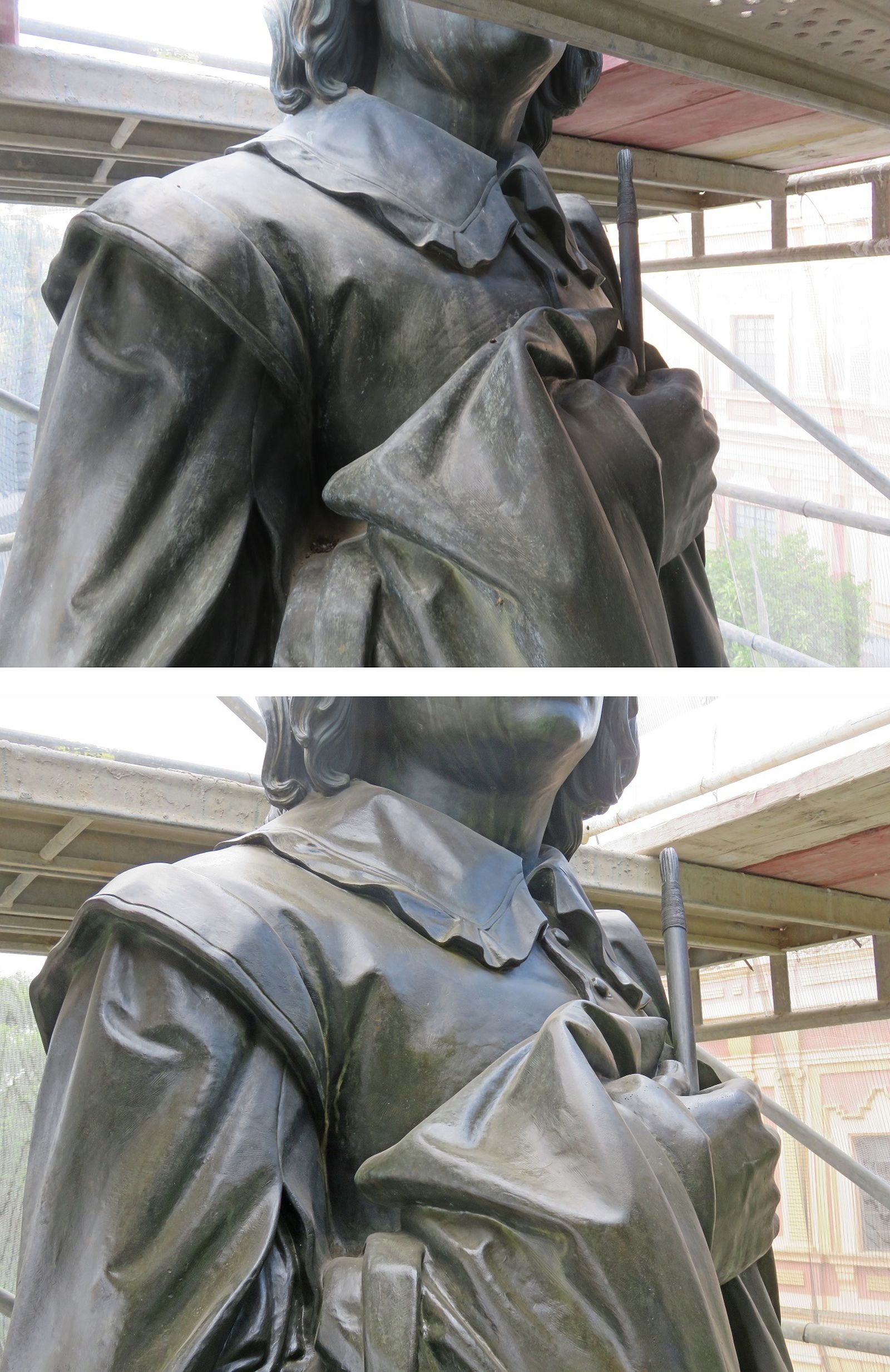 Detalle del antes y el después de la actuación.