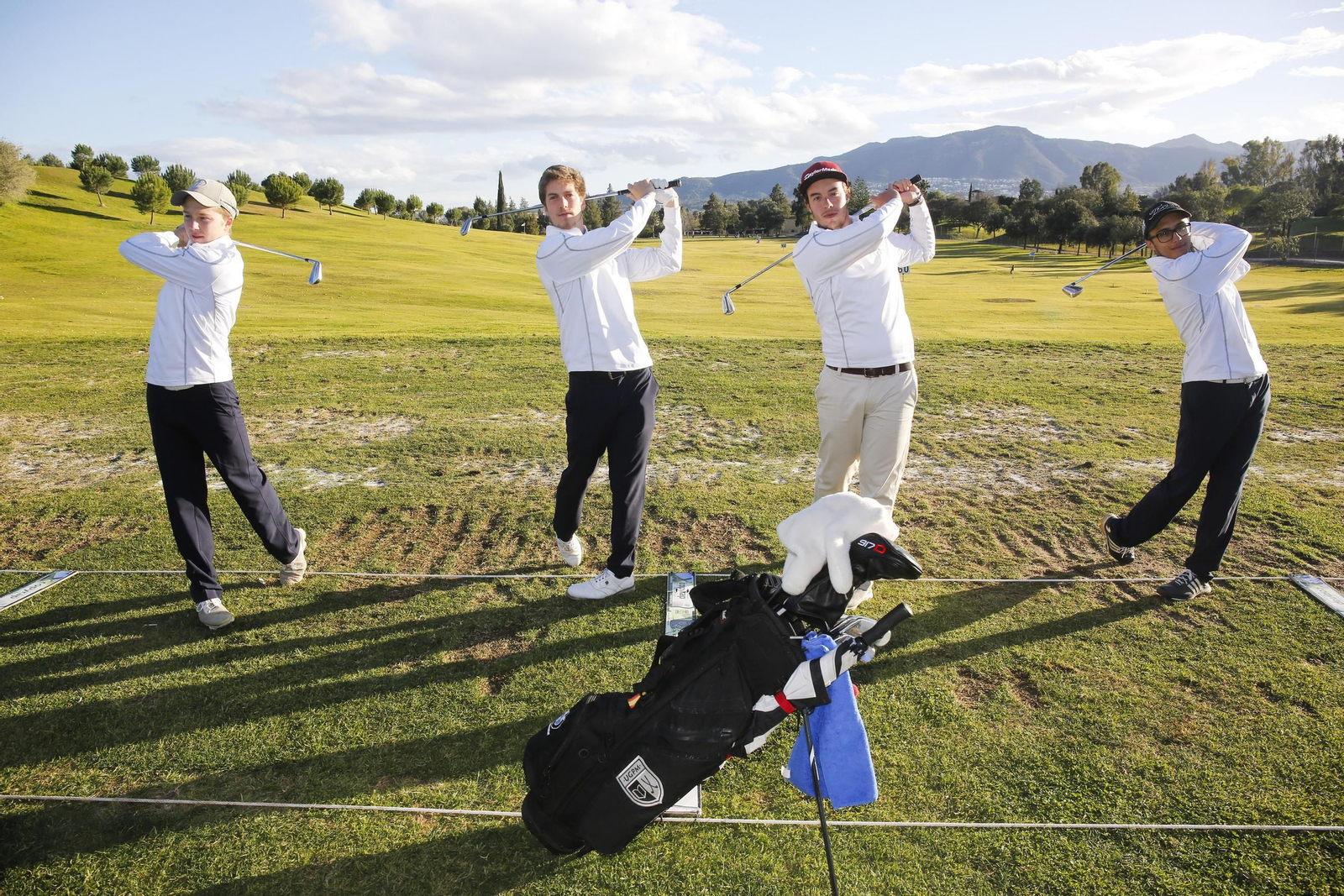 Jugadores profesionales de golf de la Universidad de Málaga.