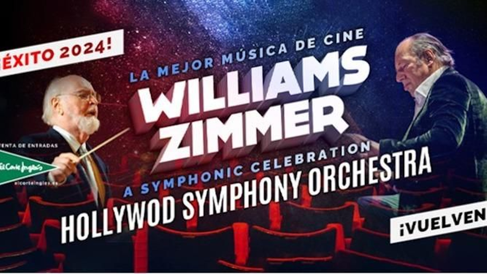 Así anuncia la Hollywood Symphony Orchestra su llegada a Málaga.