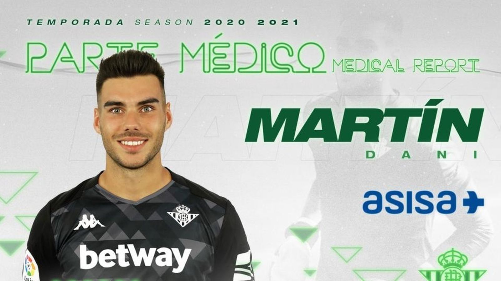 Imagen del parte médico de Dani Martín.