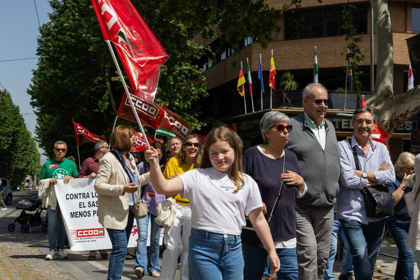 Manifestación convocada por el 1º de Mayo