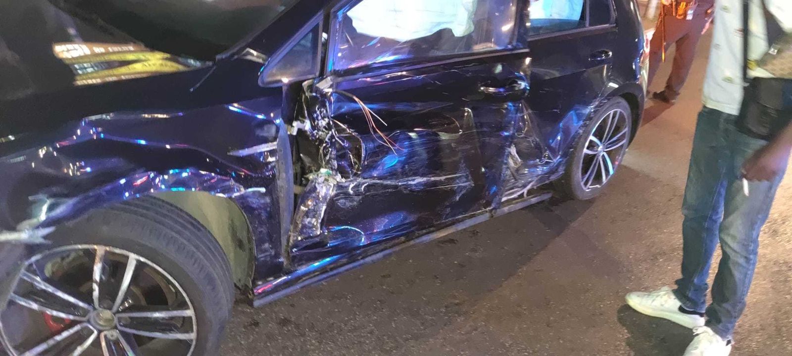 Uno de los vehículos accidentados en la Costa del Sol.