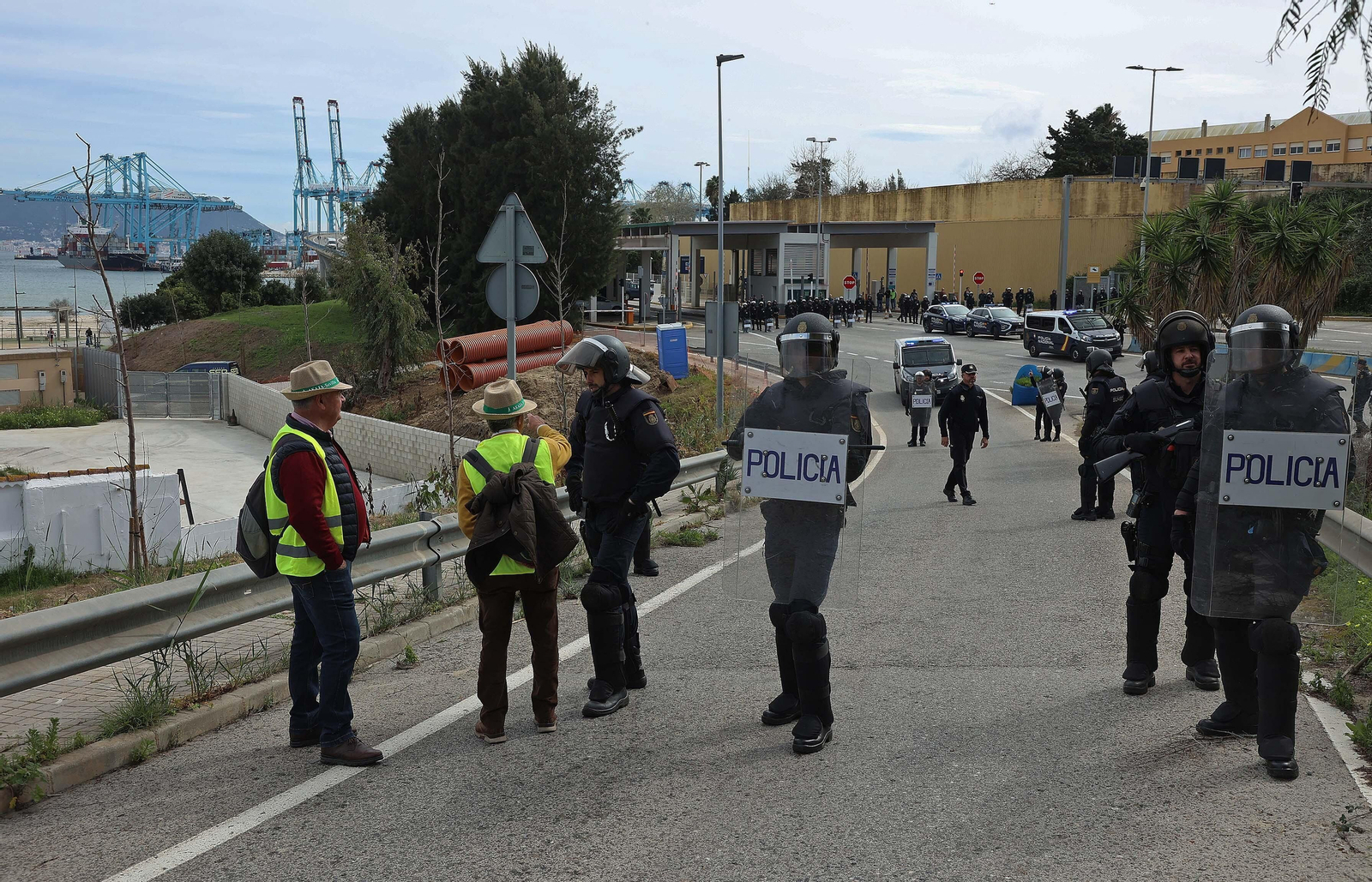 Imágenes de las protestas de los agricultores en Algeciras