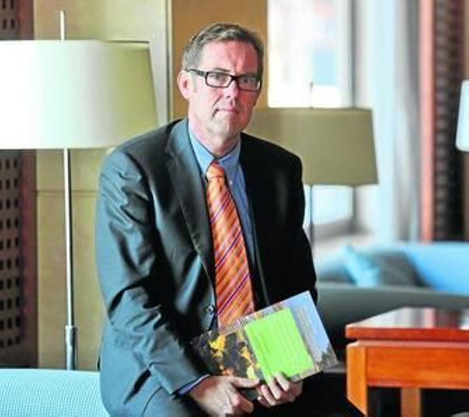 Julio Ransés Pérez Boga, ayer en el hotel Monte Málaga momentos antes de la entrevista con este diario.