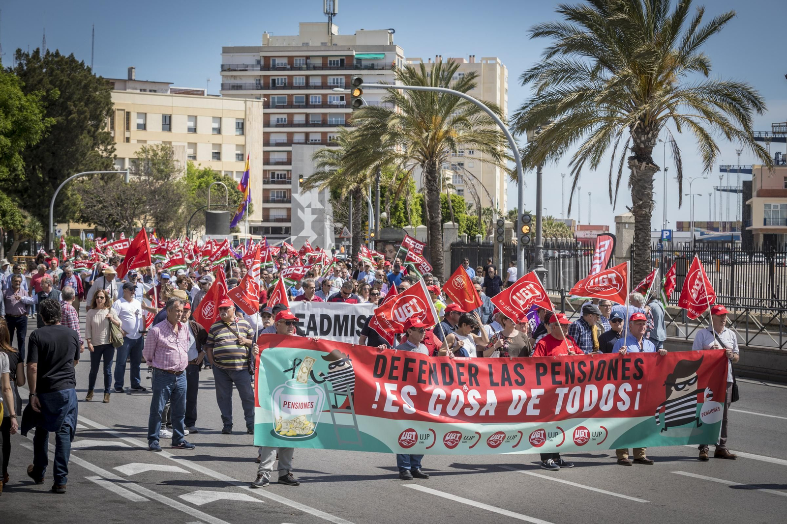 Manifestación de UGT y CCOO