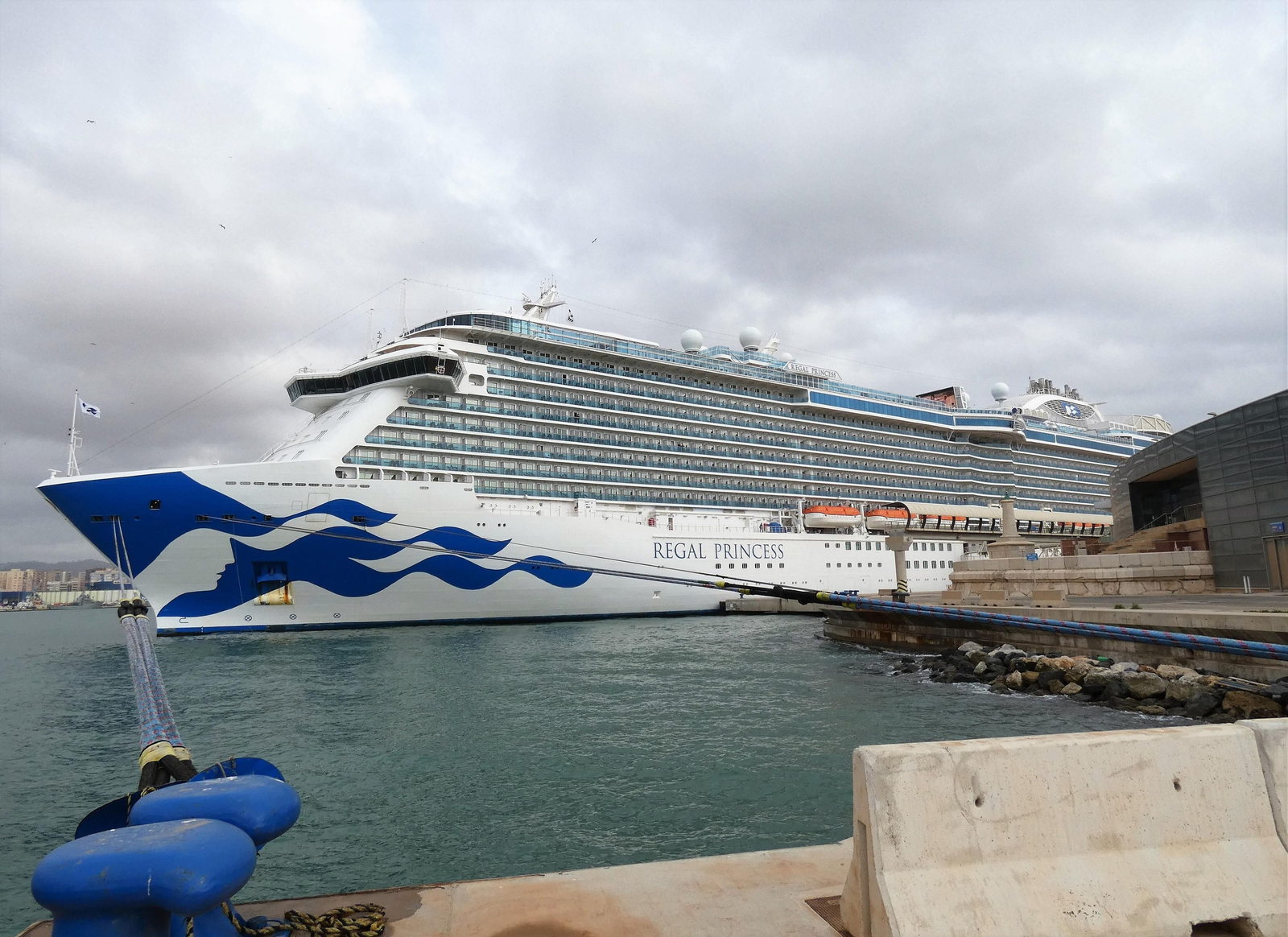 'Regal Princess' atracado este lunes por primera vez en la terminal de cruceros de levante.
