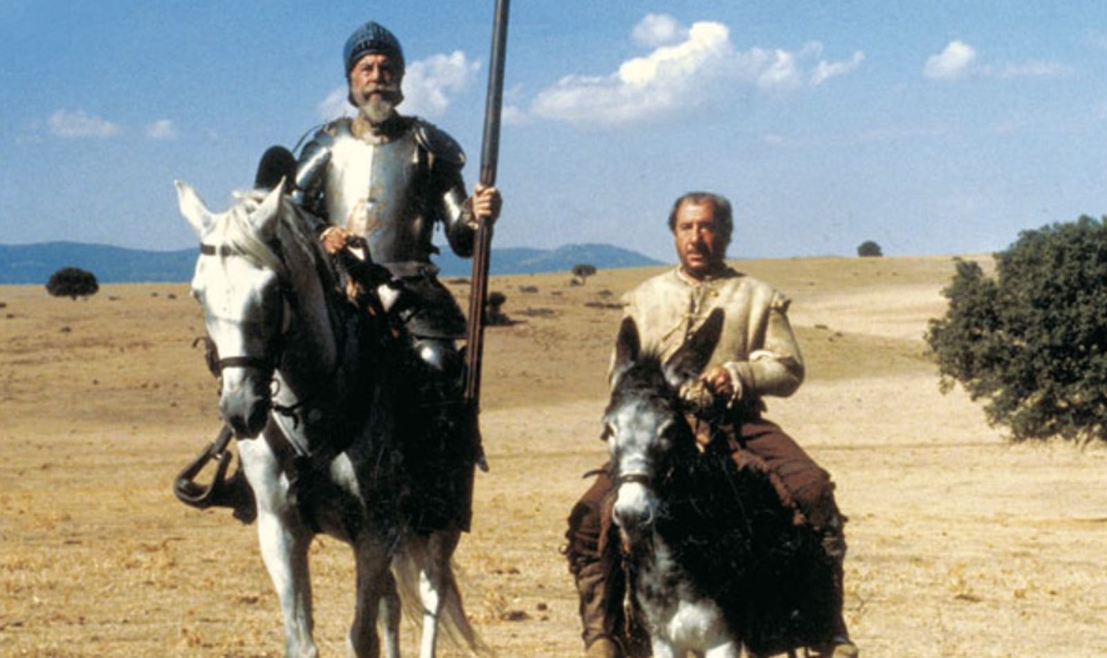 Fernando Rey y Alfredo Landa como Don Quijote y Sancho Panza en la serie de televisión de 1992.