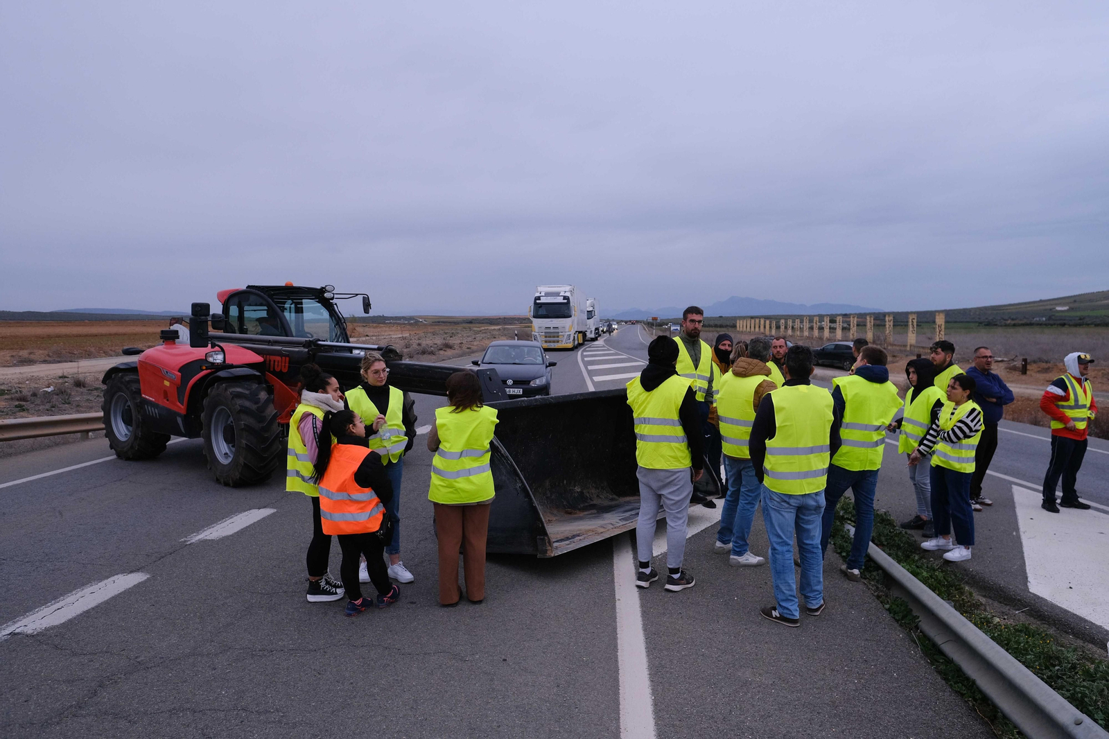 La jornada de protesta de los agricultores en Antequera, en fotos