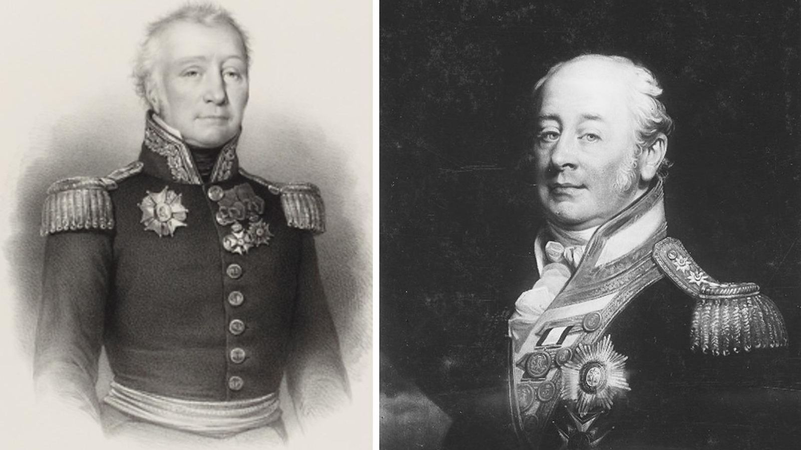 Charles-Alexandre León Durand, Conde de Linois (1761-1848), y Sir James Saumarez, primer Barón de Saumarez.