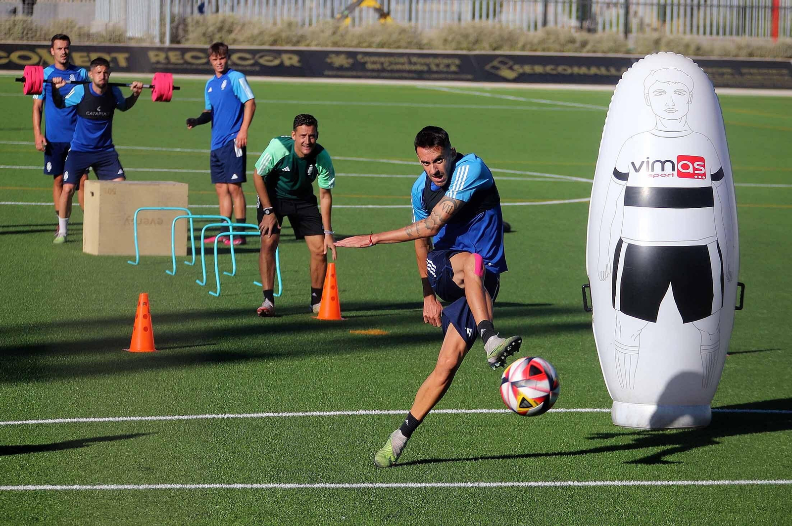 Imágenes del entrenamiento del Recre