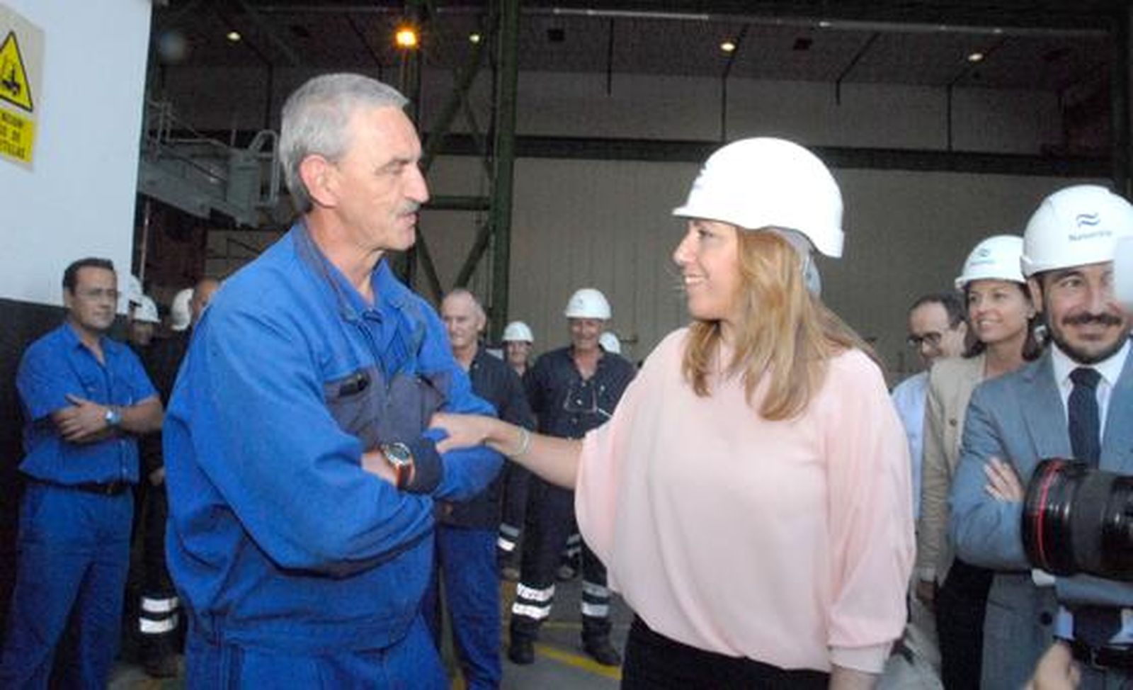 Díaz también visitó el astillero de San Fernando.

Foto: Rioja