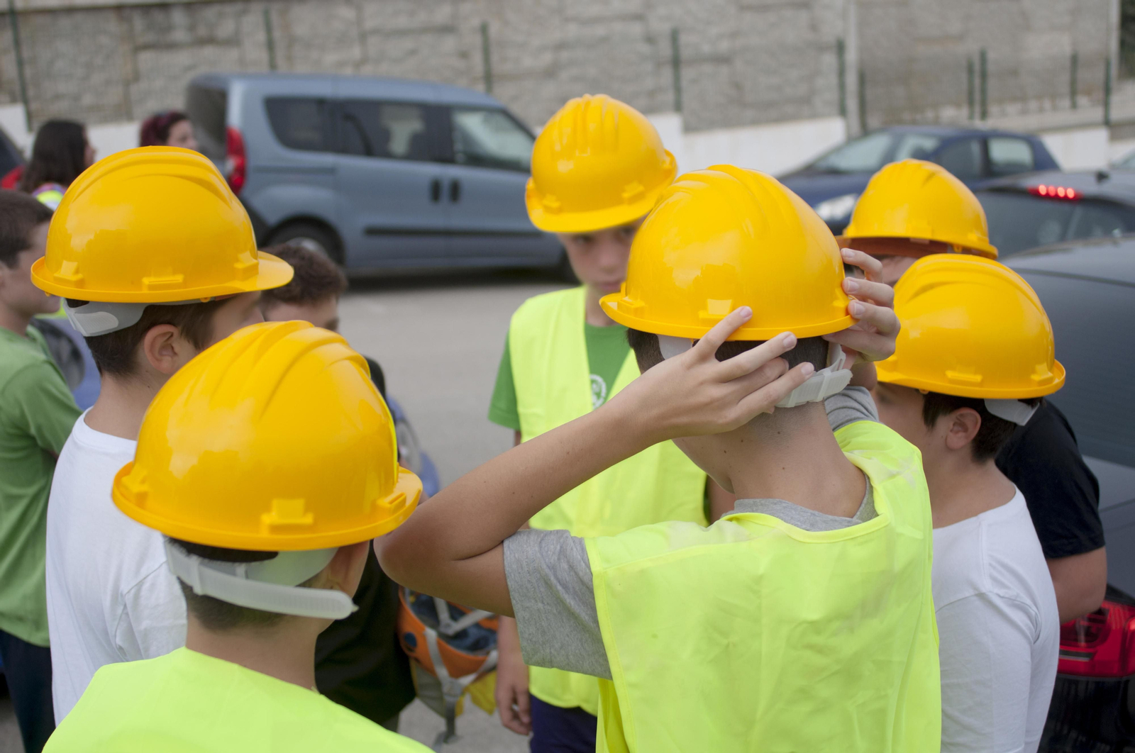 Aumnos de Torre de Benagalbón el primer día de clase.