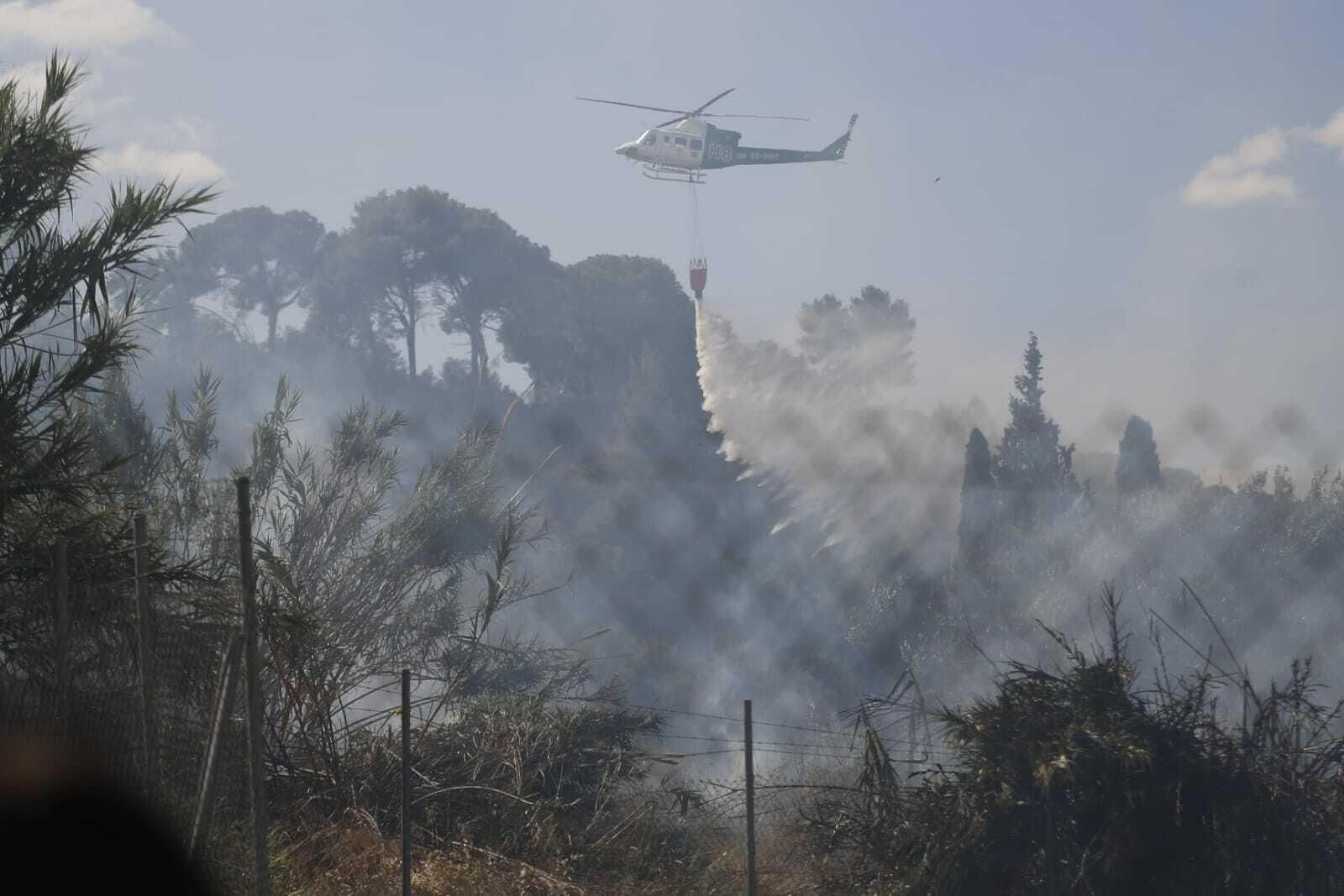 Incendio en la cornisa de Gelves