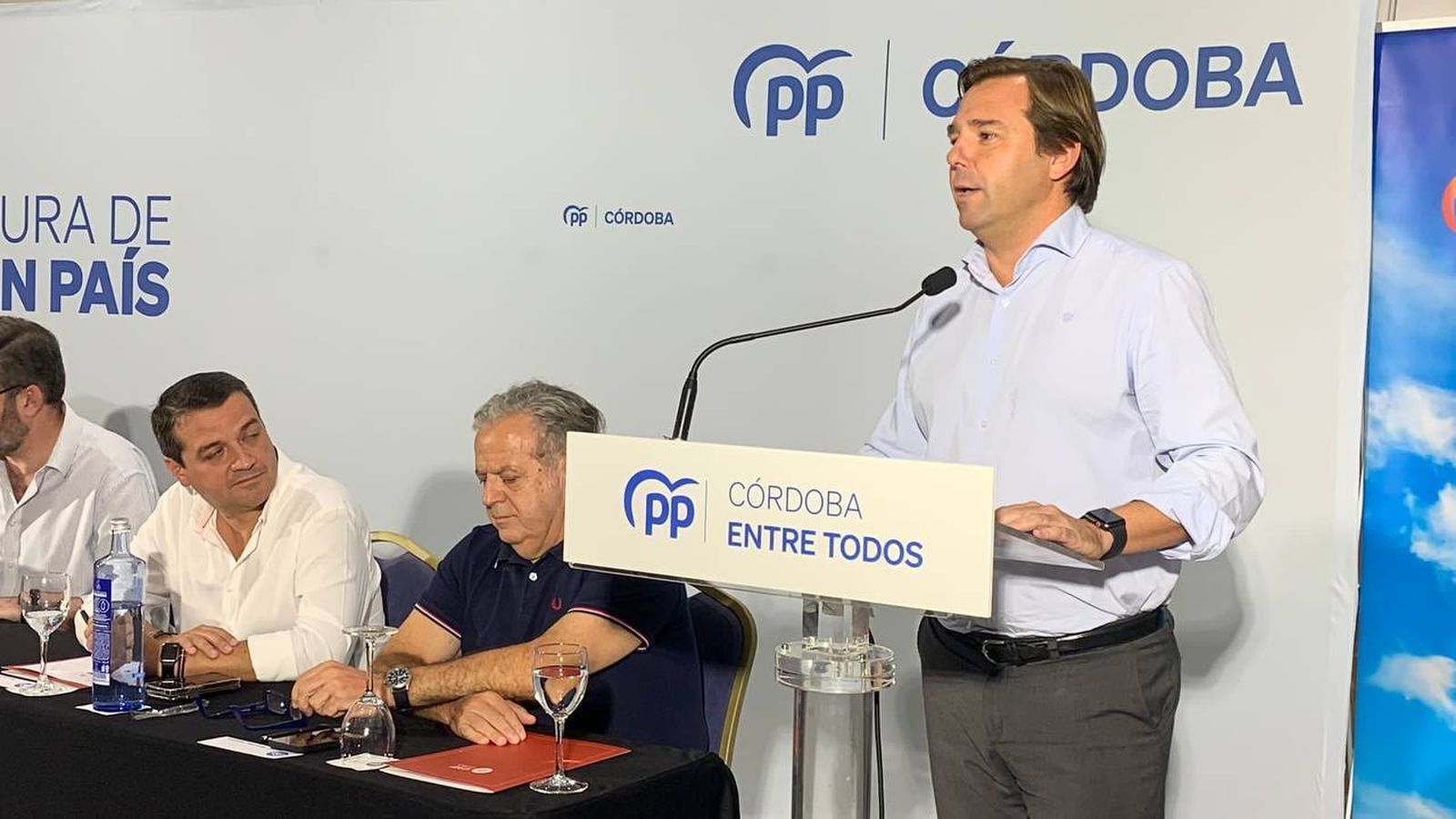 Antonio Repullo, durante la junta directiva provincial del PP de Córdoba.