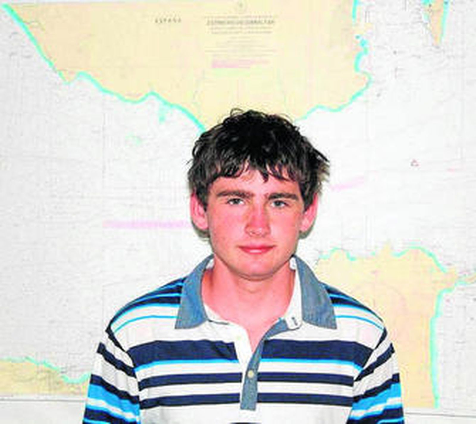 Owen Thomas, instantes antes de realizar su cruce del Estrecho.