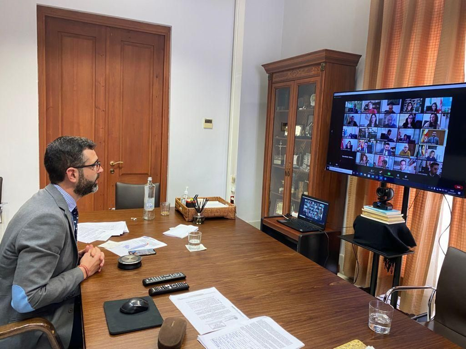 El alcalde, en el Pleno telemático celebrado para la aprobación de los presupuestos