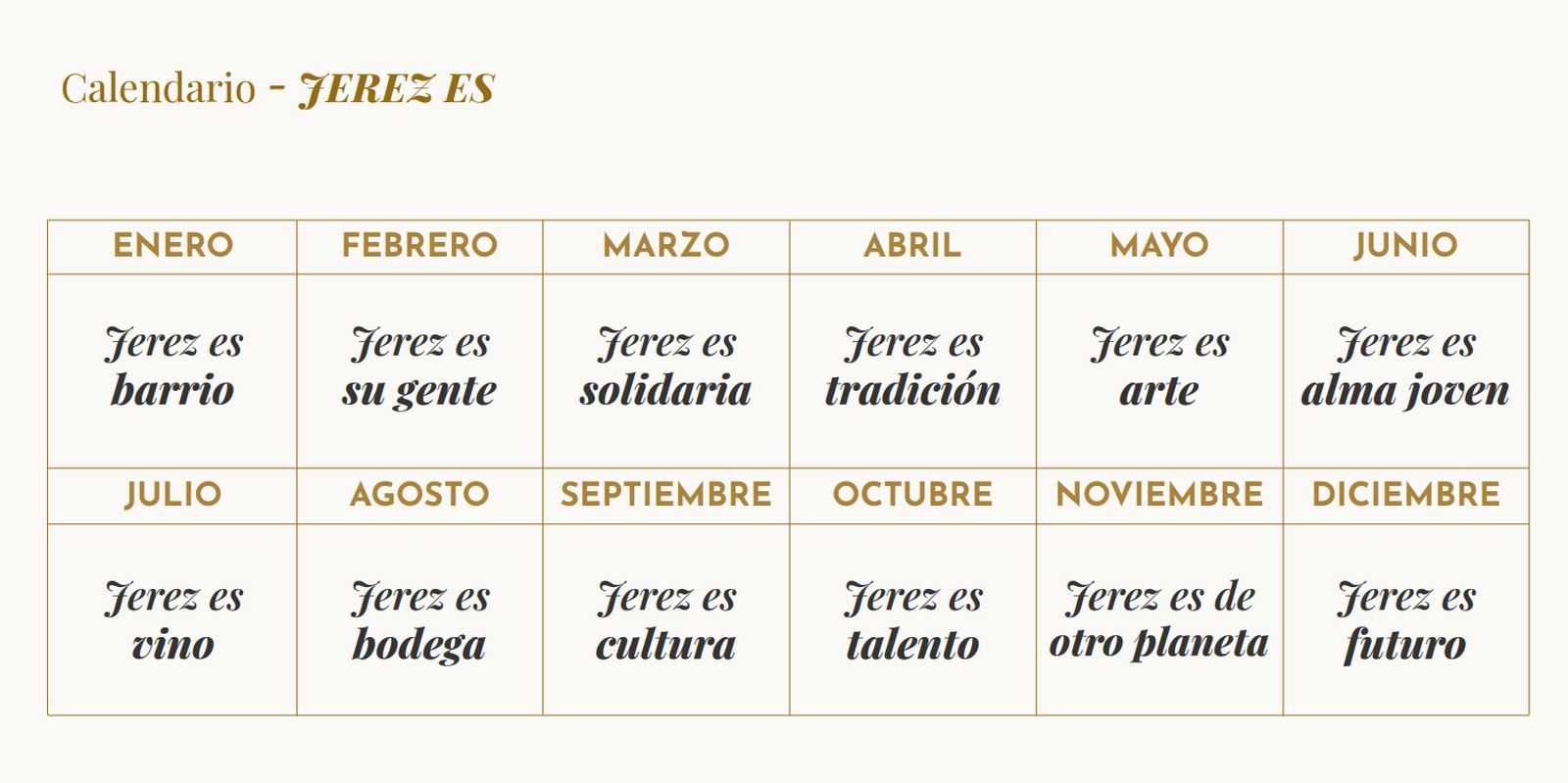 Calendario "Jerez es"