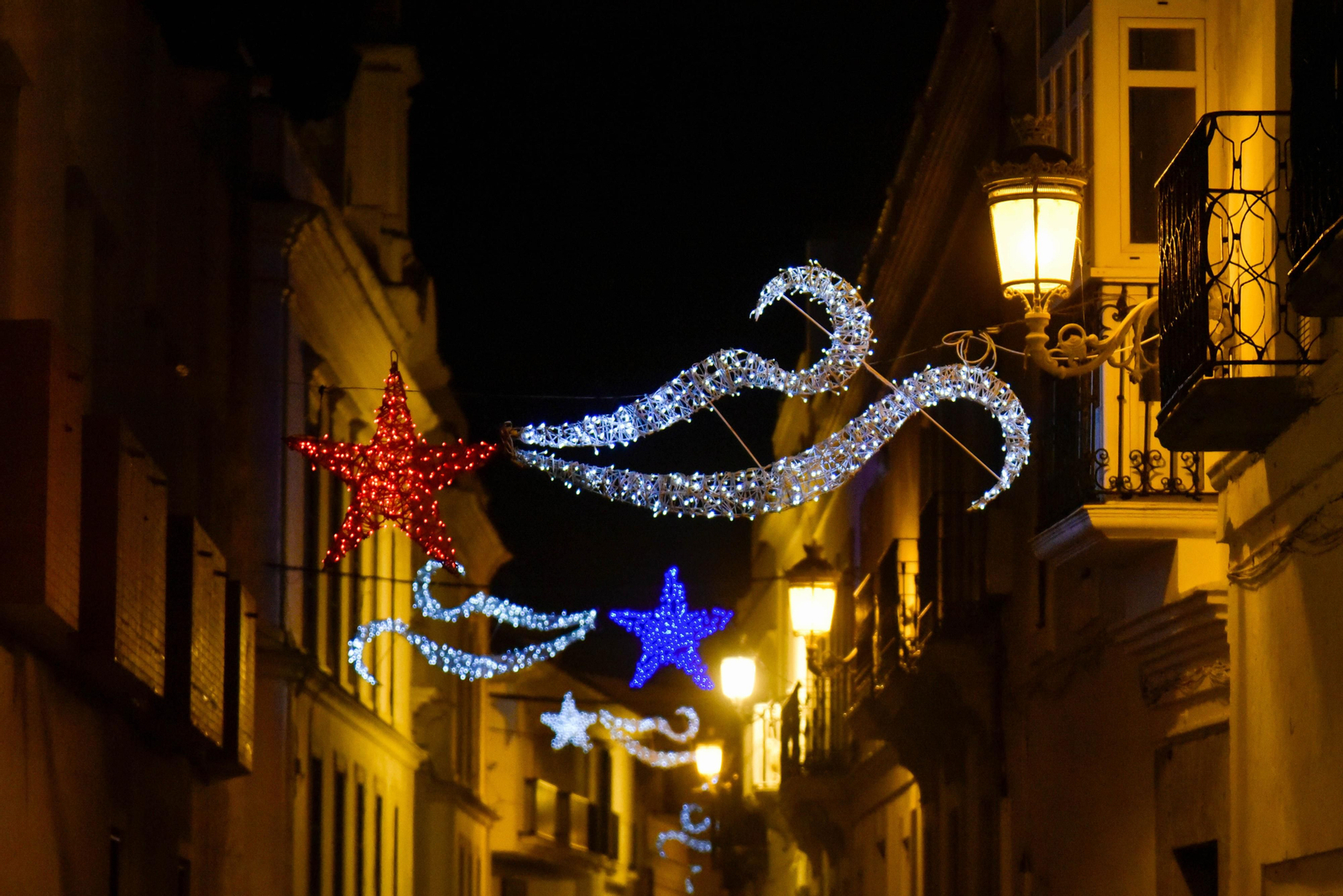 Luces de Navidad en Tarifa.