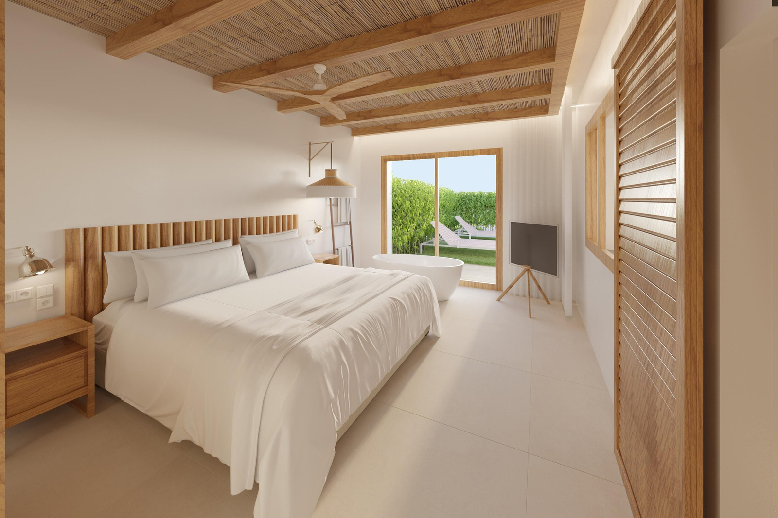 Interior de una de las villas.