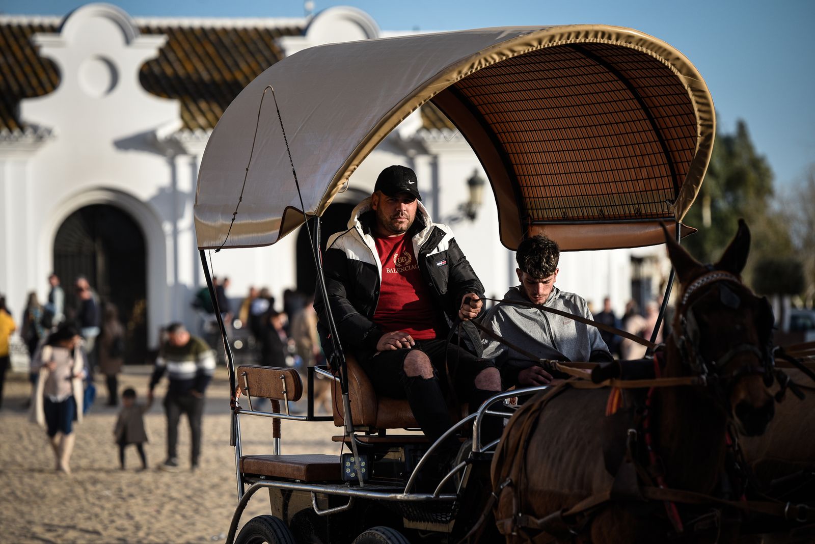 Imágenes del ambiente en la Aldea de El Rocío el domingo 26 de febrero