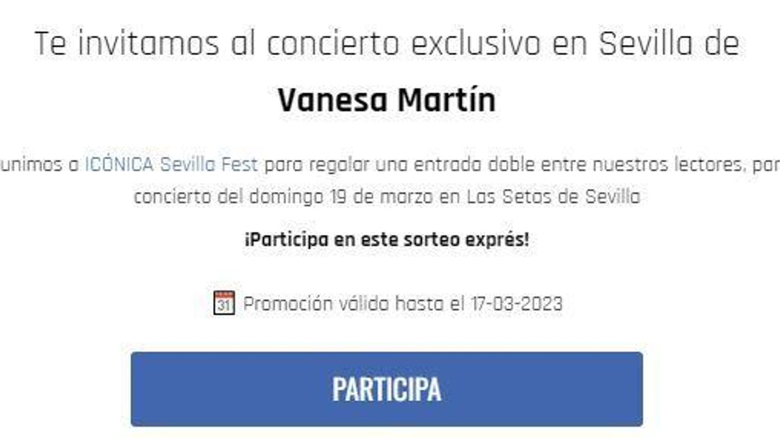 Participa en el sorteo