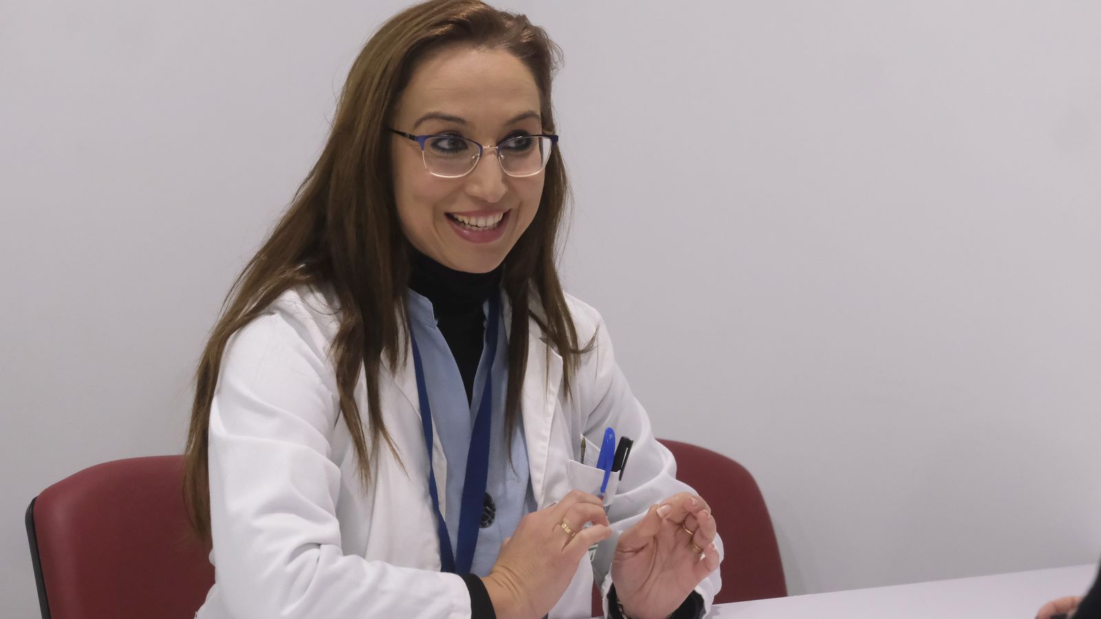 Un momento de la entrevista.