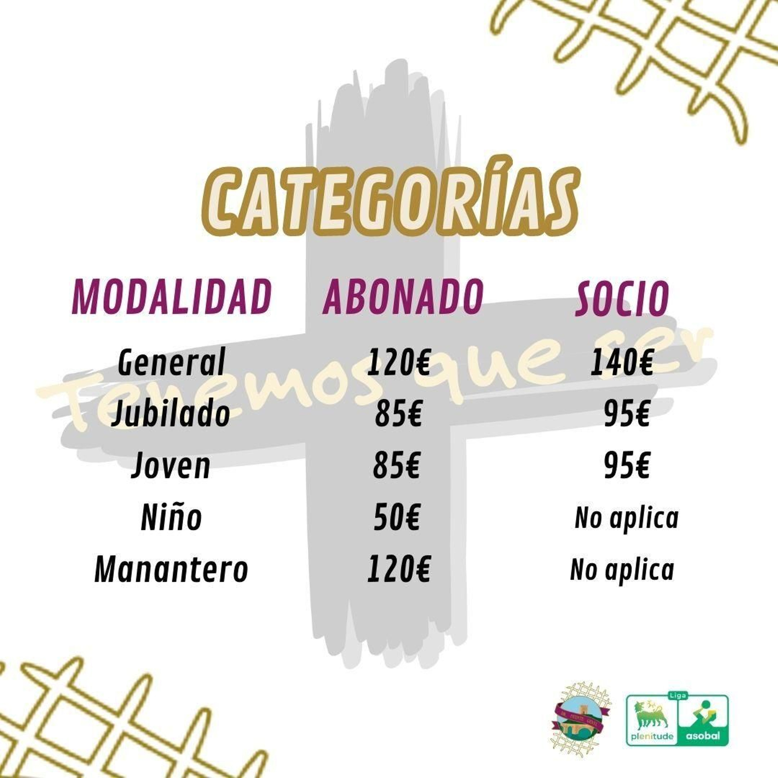 Precios de la campaña de abonados.