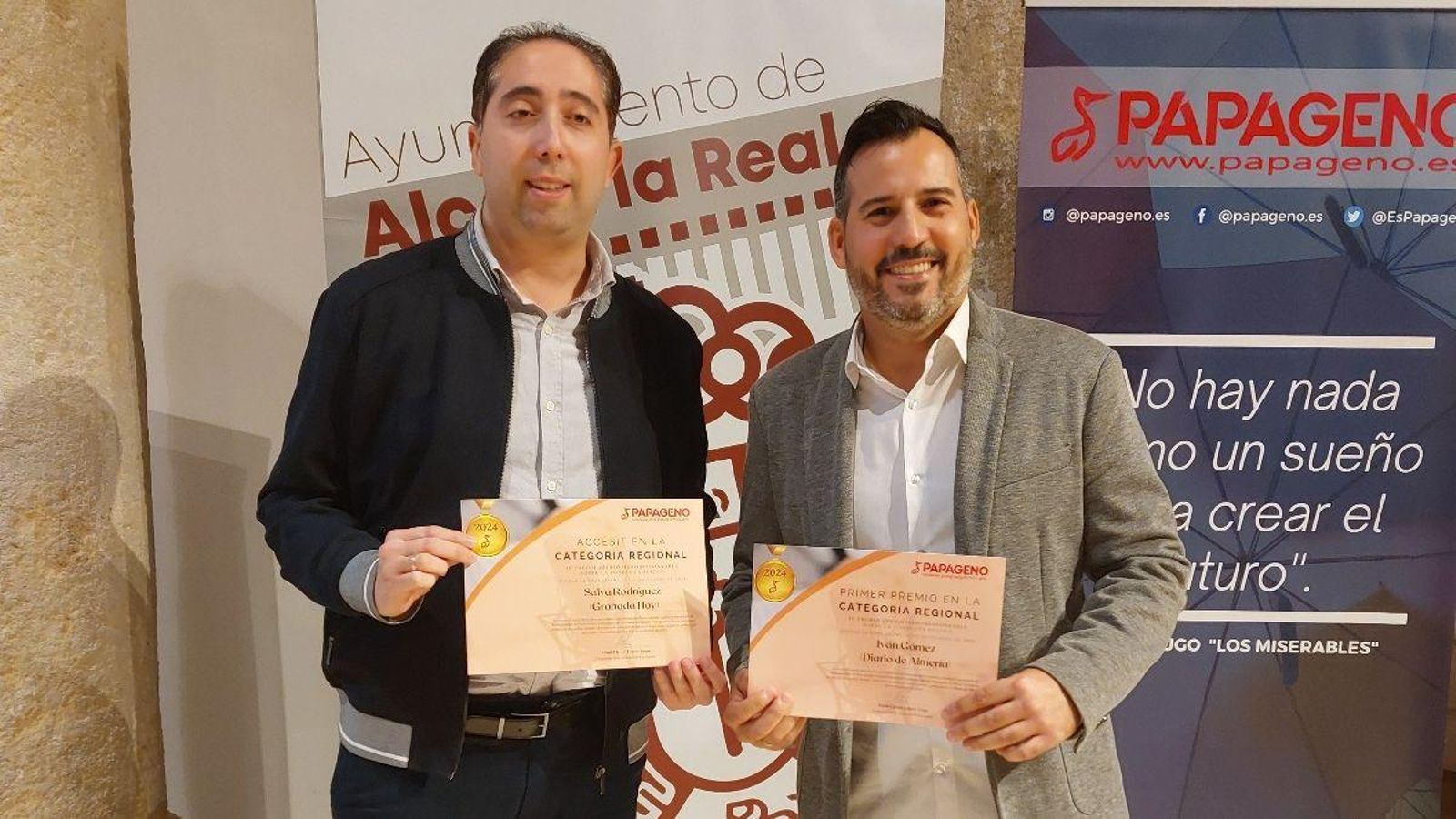 Salva Rodríguez, de Granada Hoy, junto a Iván Gómez, del Diario de Almería.