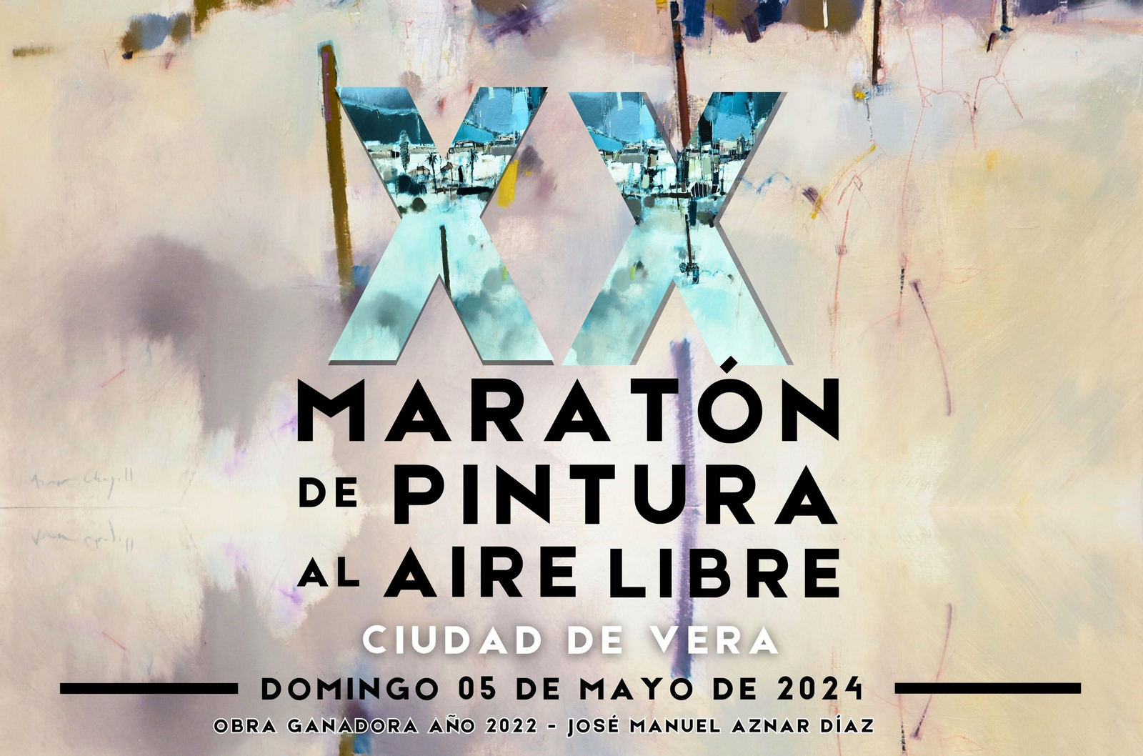 Cartel anunciador del XX Maratón de Pintura al Aire Libre