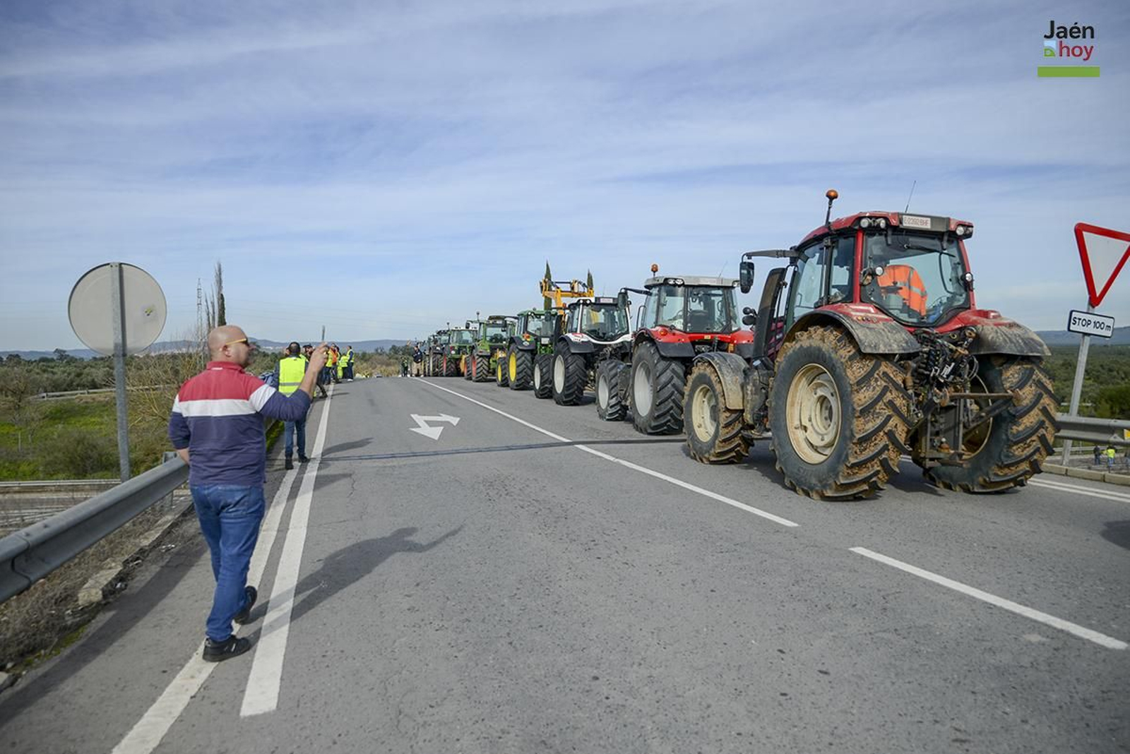 El campo protesta en Jaén por las medidas de la PAC.