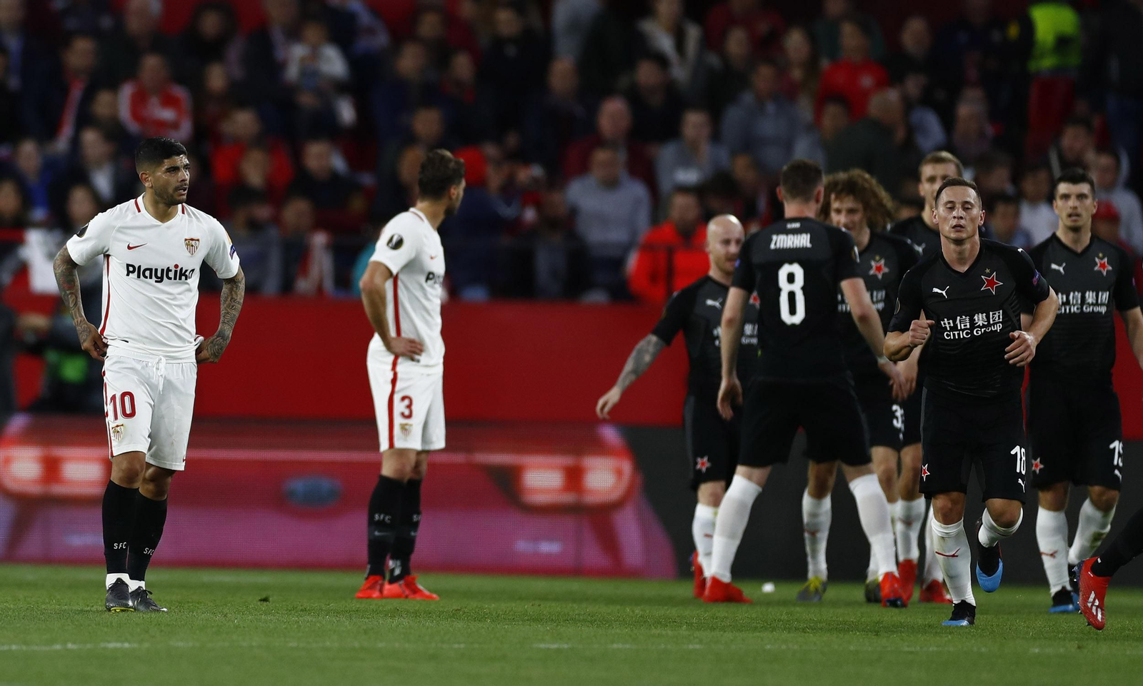 Las imágenes del Sevilla FC - Slavia de Praga