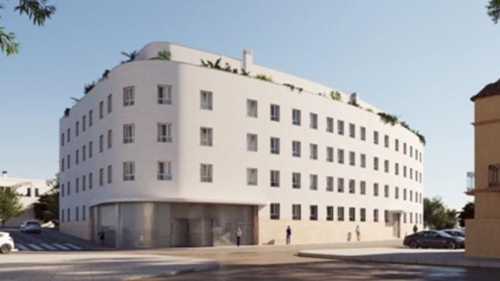 Aspecto que tendrá el edificio de VPO en Albacerrado.