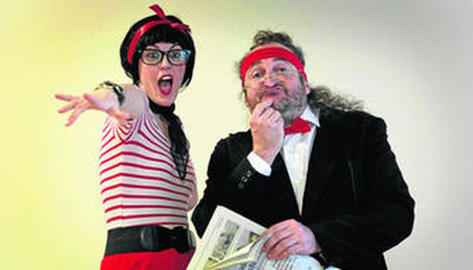 Beatriz Torres y Javier Sánchez, Monano, caracterizados como la francesa Amelie y el gibraltareño Richard.