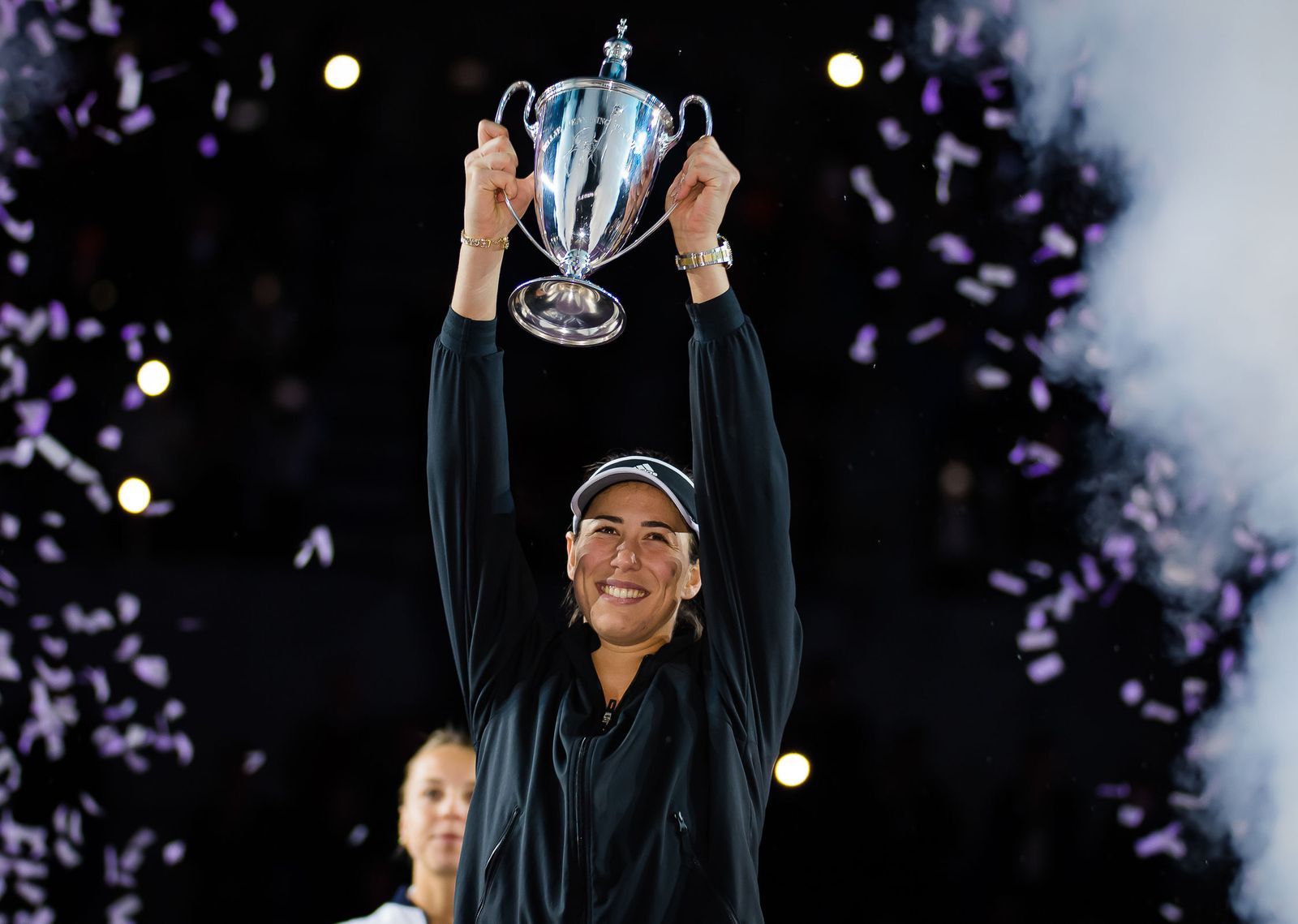 La celebración de Muguruza como 'maestra' del tenis