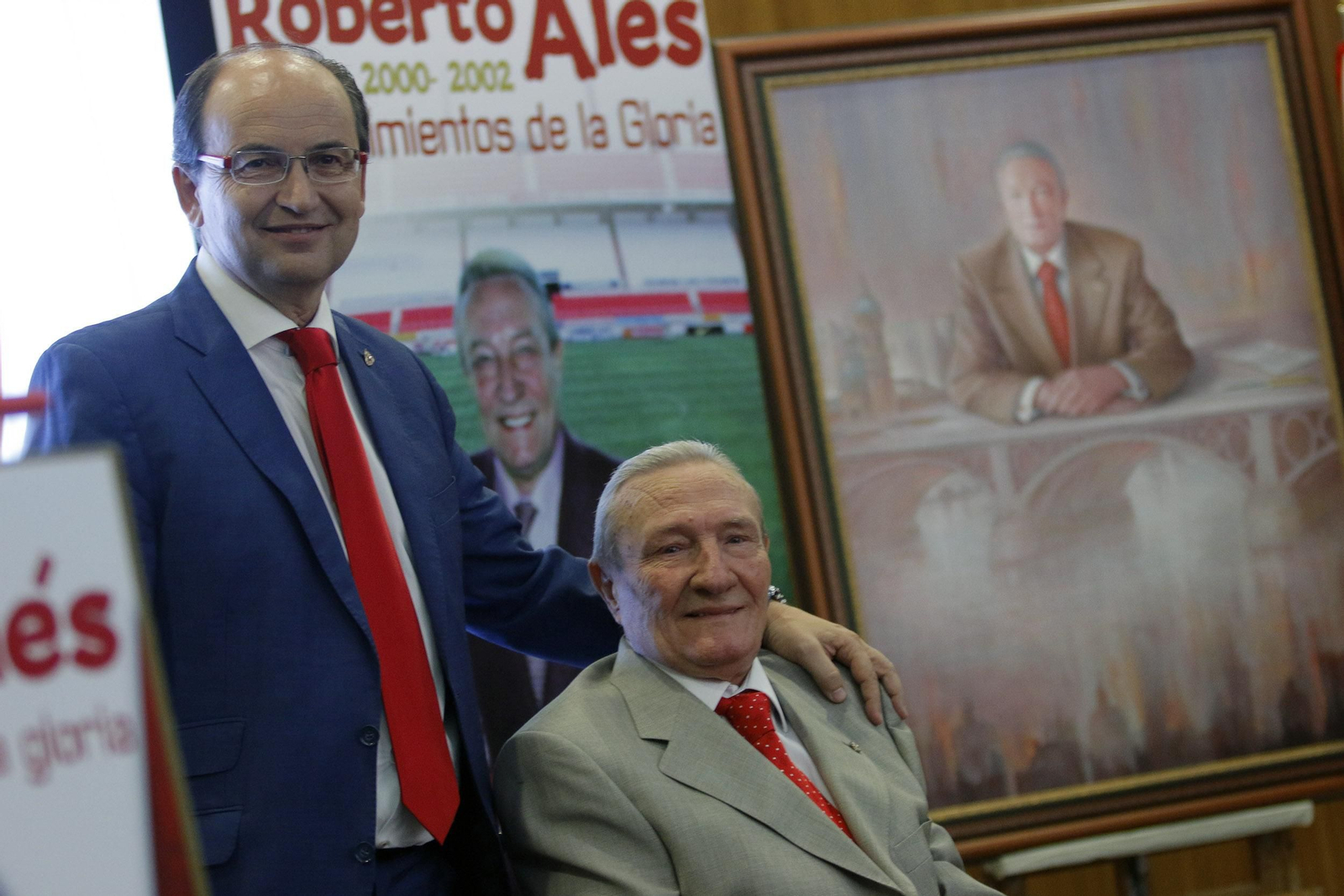 Con José Castro en el homenaje que el club le tributó en mayo de 2014