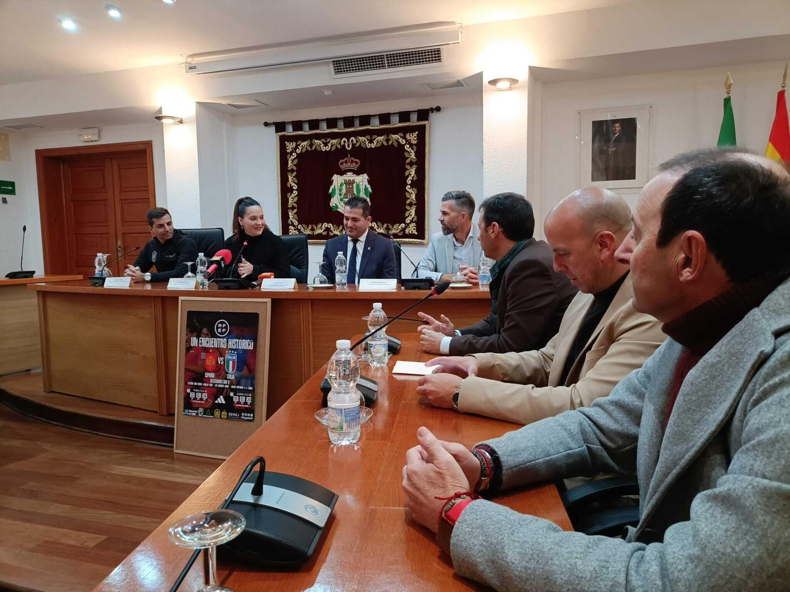 Un momento de la presentación de los dos partidos internacionales, este viernes