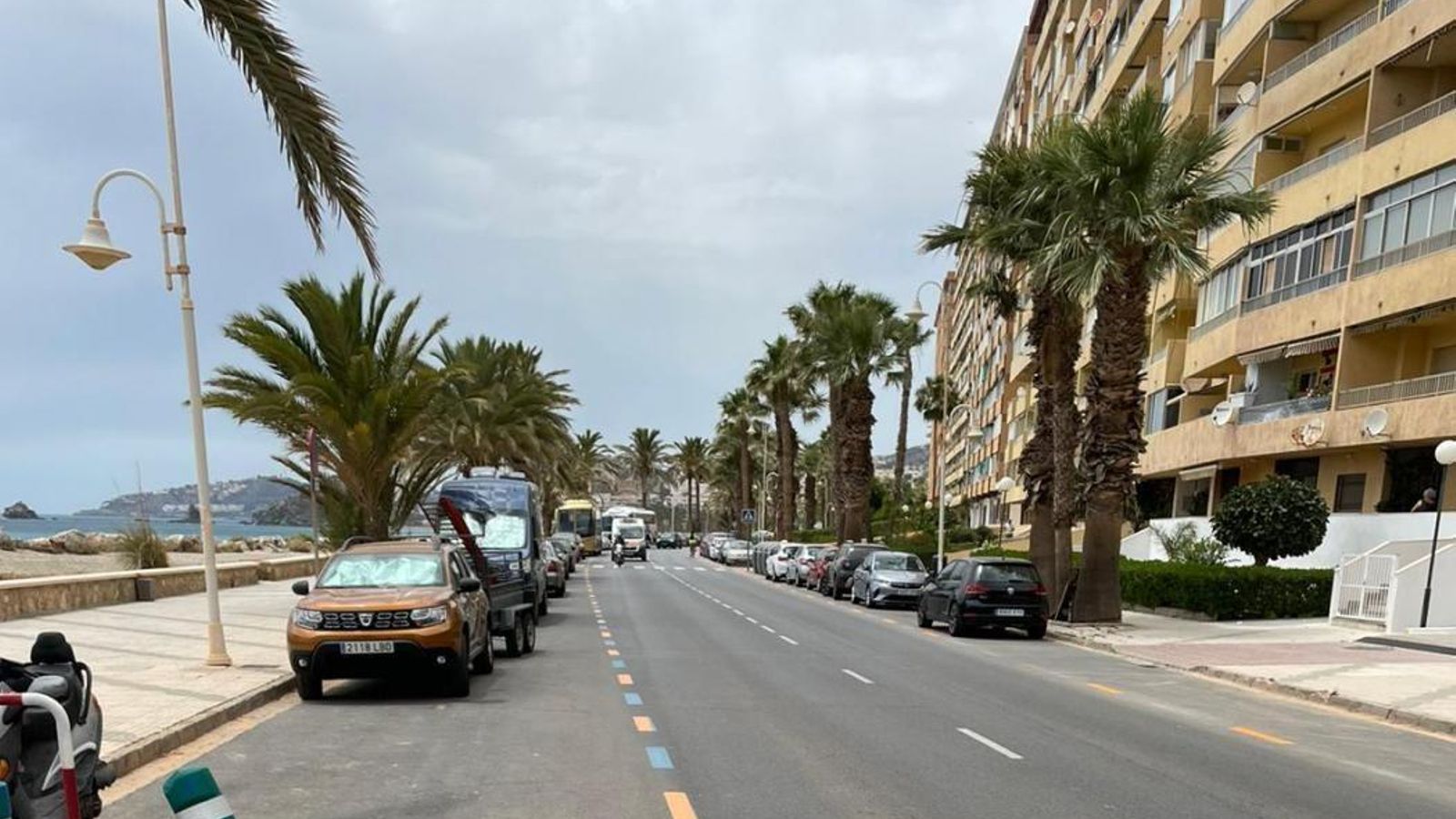 Zona Naranja en el paseo marítimo Reina Sofia