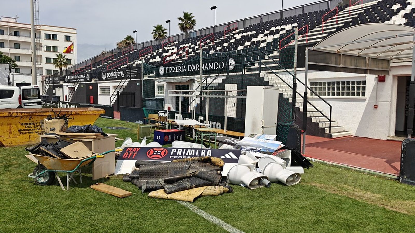 Imagen de la obra ya iniciada en el Alfonso Murube.