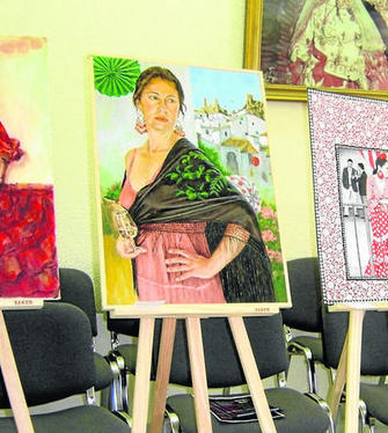 La obra ganadora, expuesta durante la concesión del premio.