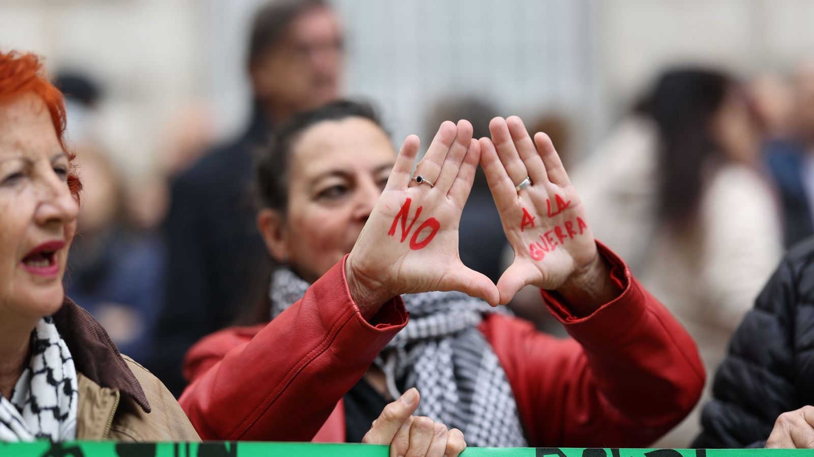 Una mujer, durante la protesta