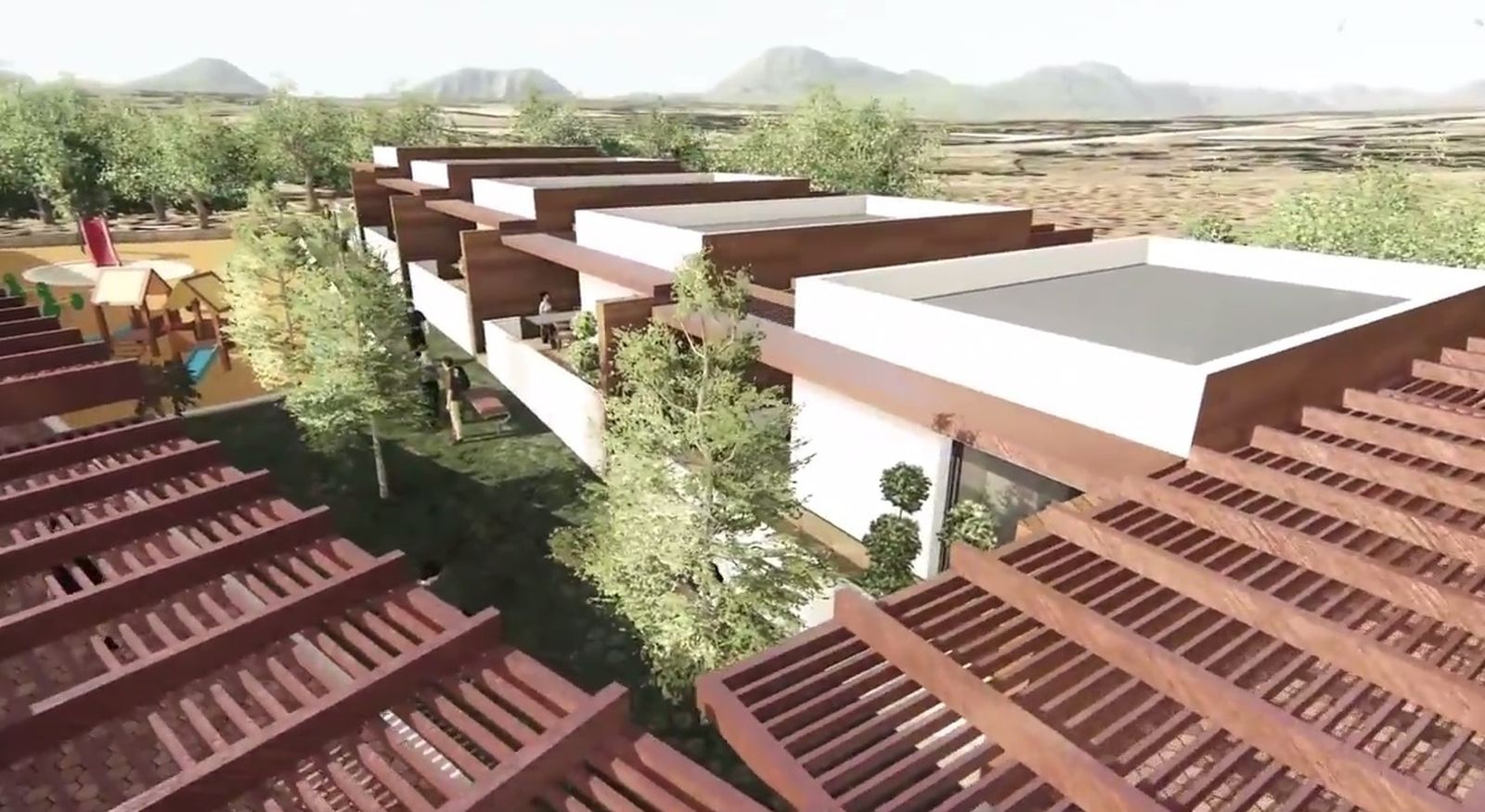 Proyecto de los módulos de alojamiento del complejo.